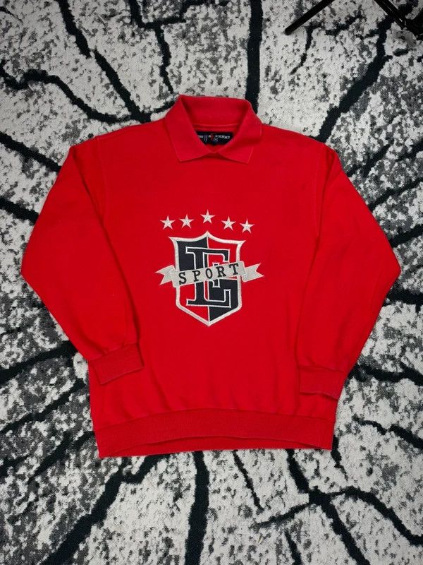 Escada Vintage Escada crewneck sweatshirt red logo M Size US M / EU 48-50 / 2 - 1 Thumbnail