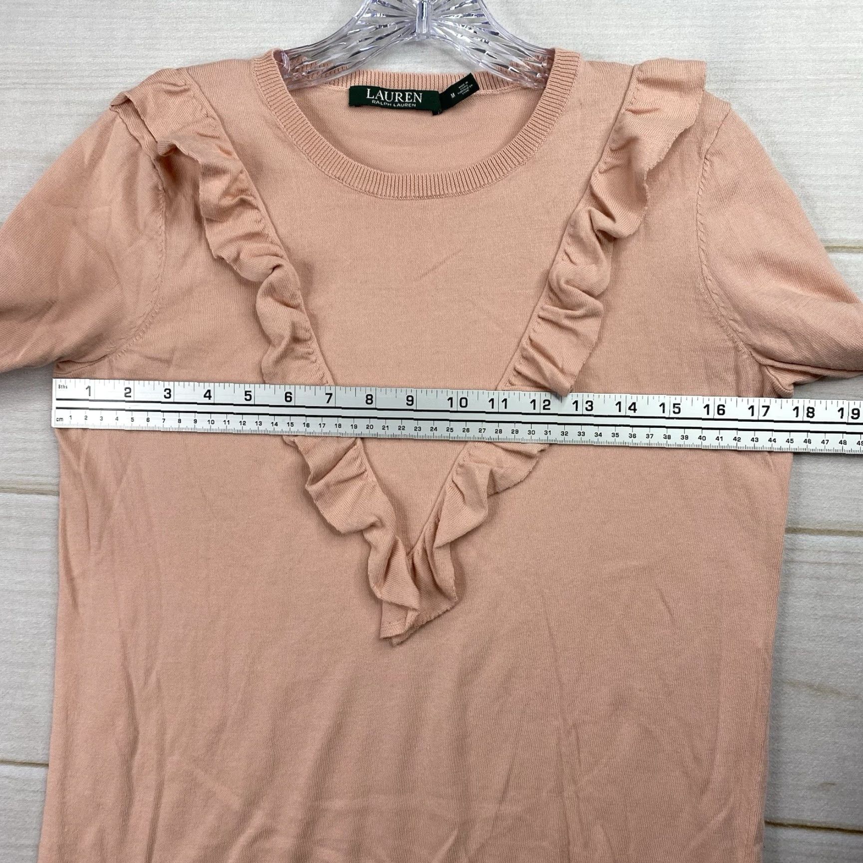 Ralph Lauren Ralph Lauren Sweater Womens M Pink Long Sleeve Crew Neck Ruffle Lightweight Classic Knit Pullover Size M / US 6-8 / IT 42-44 - 6 Thumbnail