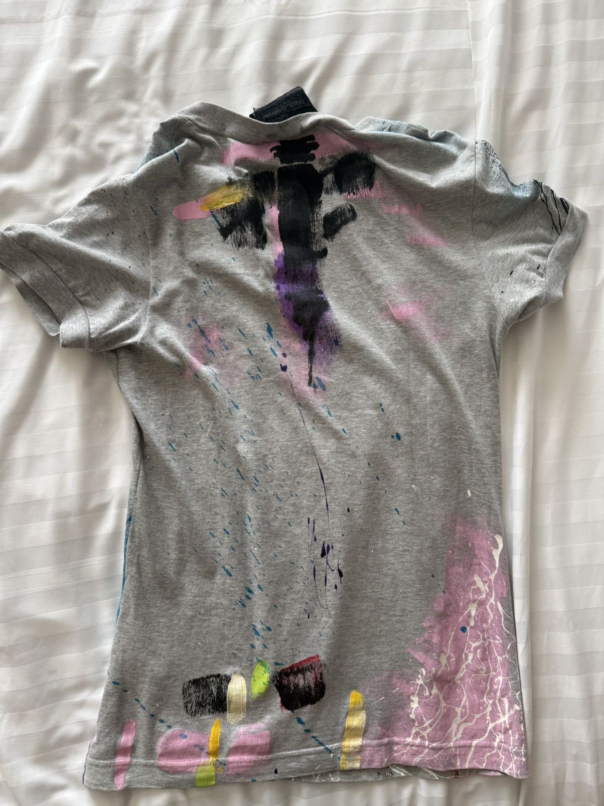 Dolce & Gabbana Dolce & Gabbana Paint Splatter Tee Size XS / US 0-2 / IT 36-38 - 2 Thumbnail