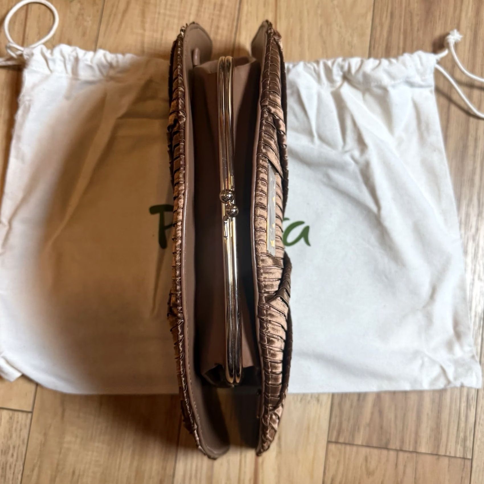 Panerai Panera Clutch Handbag Wallet Faux Leather Brown Women Purse The Croissant Thermal New In Bag Clutch Women's Bag Brown Panera Size ONE SIZE - 7 Thumbnail