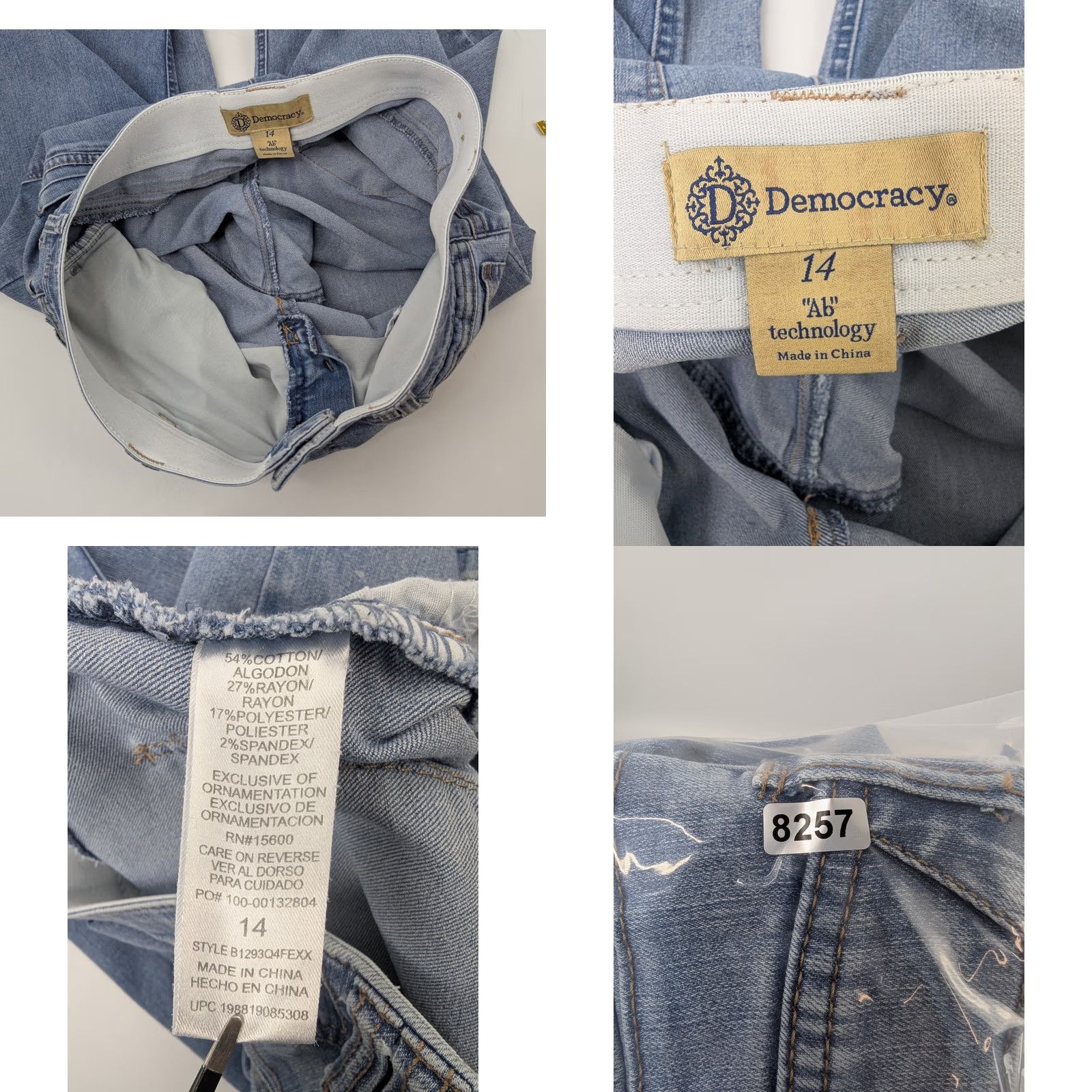 Vintage Democracy Ab Technology Slim Ankle Jeans Blue Medium Wash Womens Size 14 Size 36" / US 14 / IT 50 - 8 Thumbnail