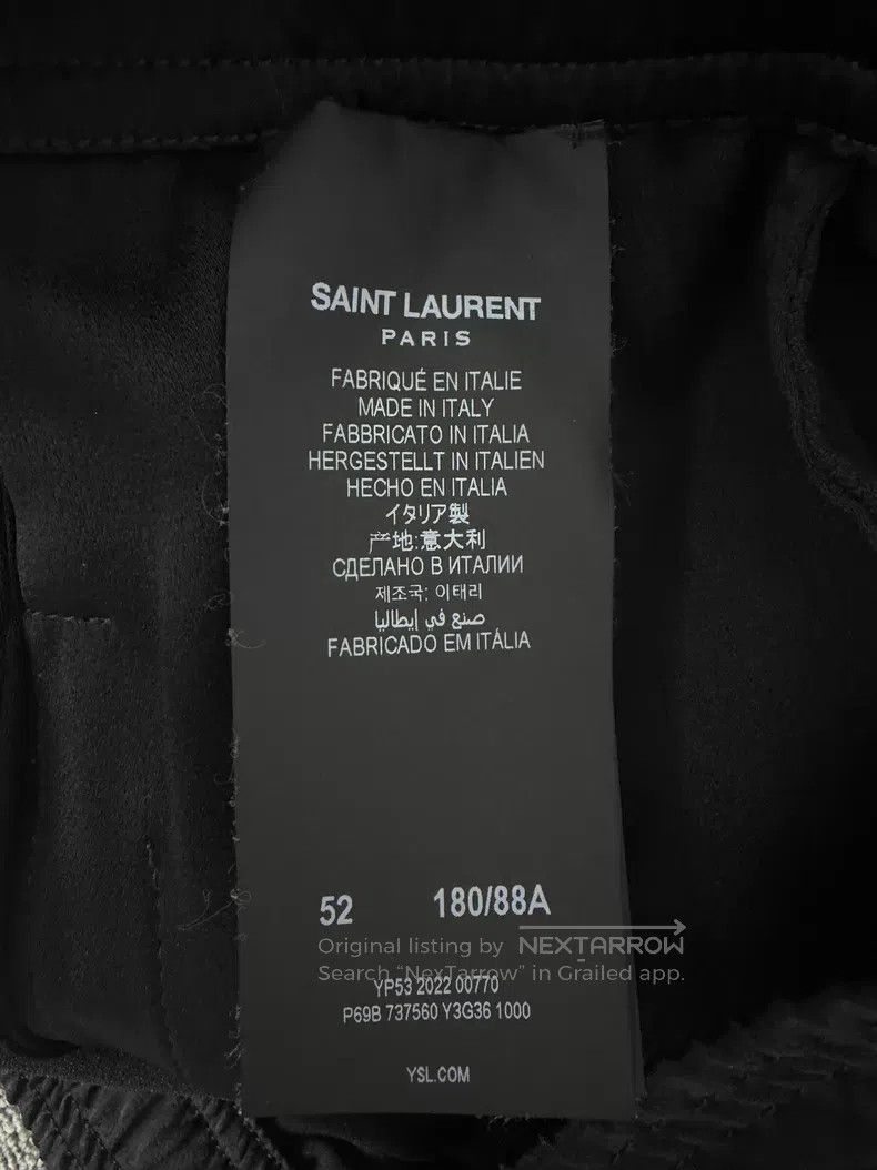 Saint Laurent Paris Saint Laurent Paris Embroidered Logo Acetate Satin Straigh Size US 36 / EU 52 - 5 Thumbnail