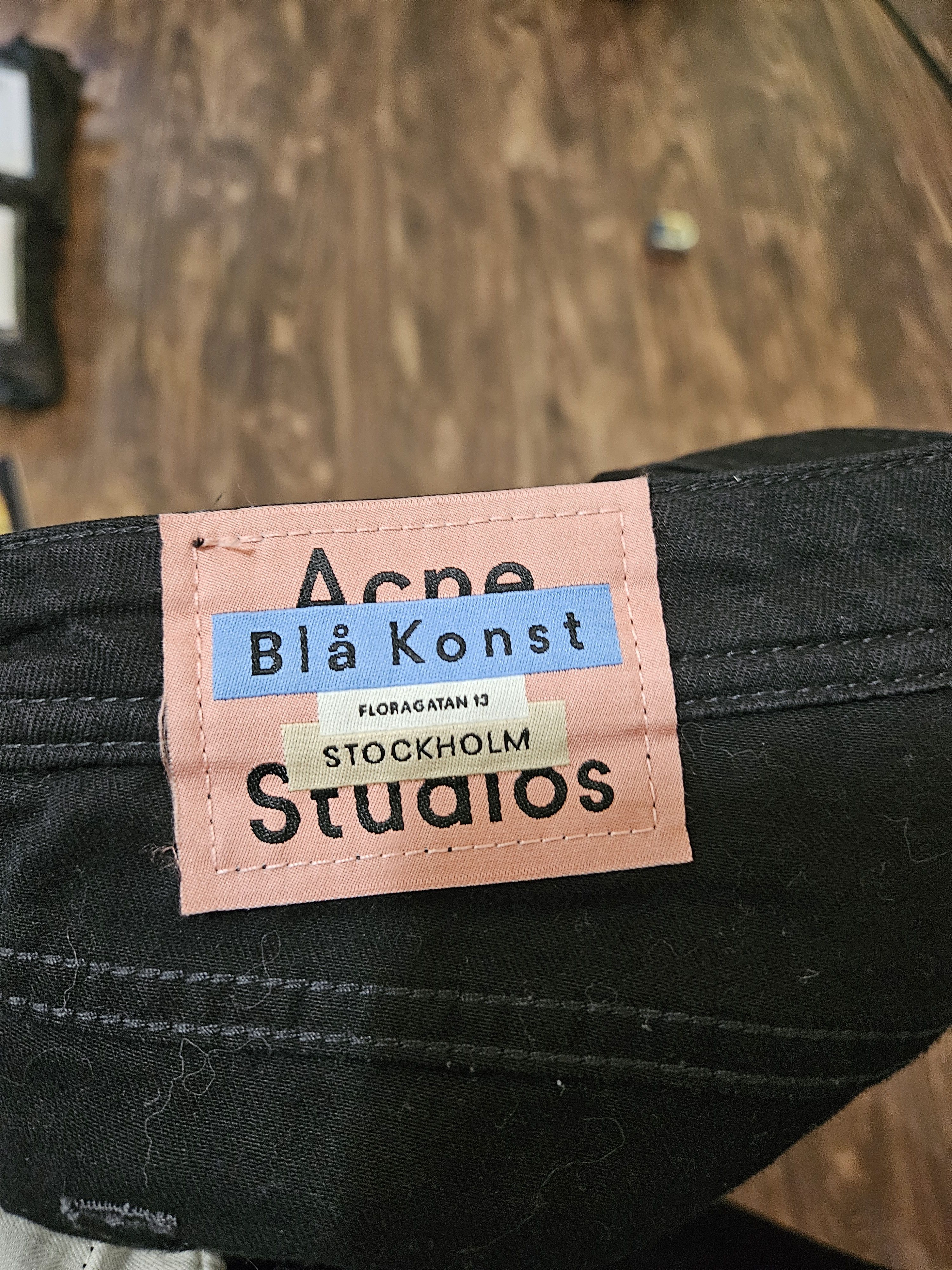 Acne Studios Climb Stay Black Stretch Fit Blå Konst Black Denim Jeans Size US 28 / EU 44 - 6 Thumbnail