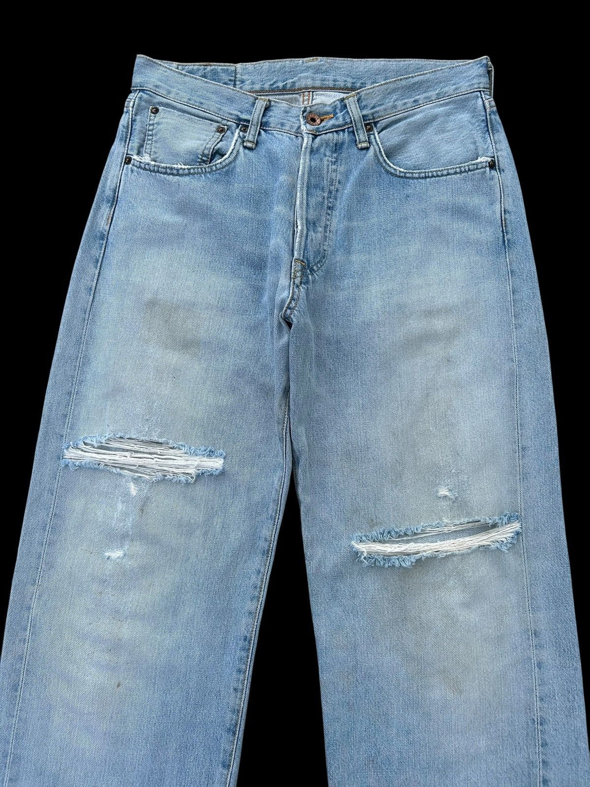 Kapital Vintage Edwin 505X Selvedge Distressed Baggy Denim Jeans Size US 32 / EU 48 - 2 Thumbnail