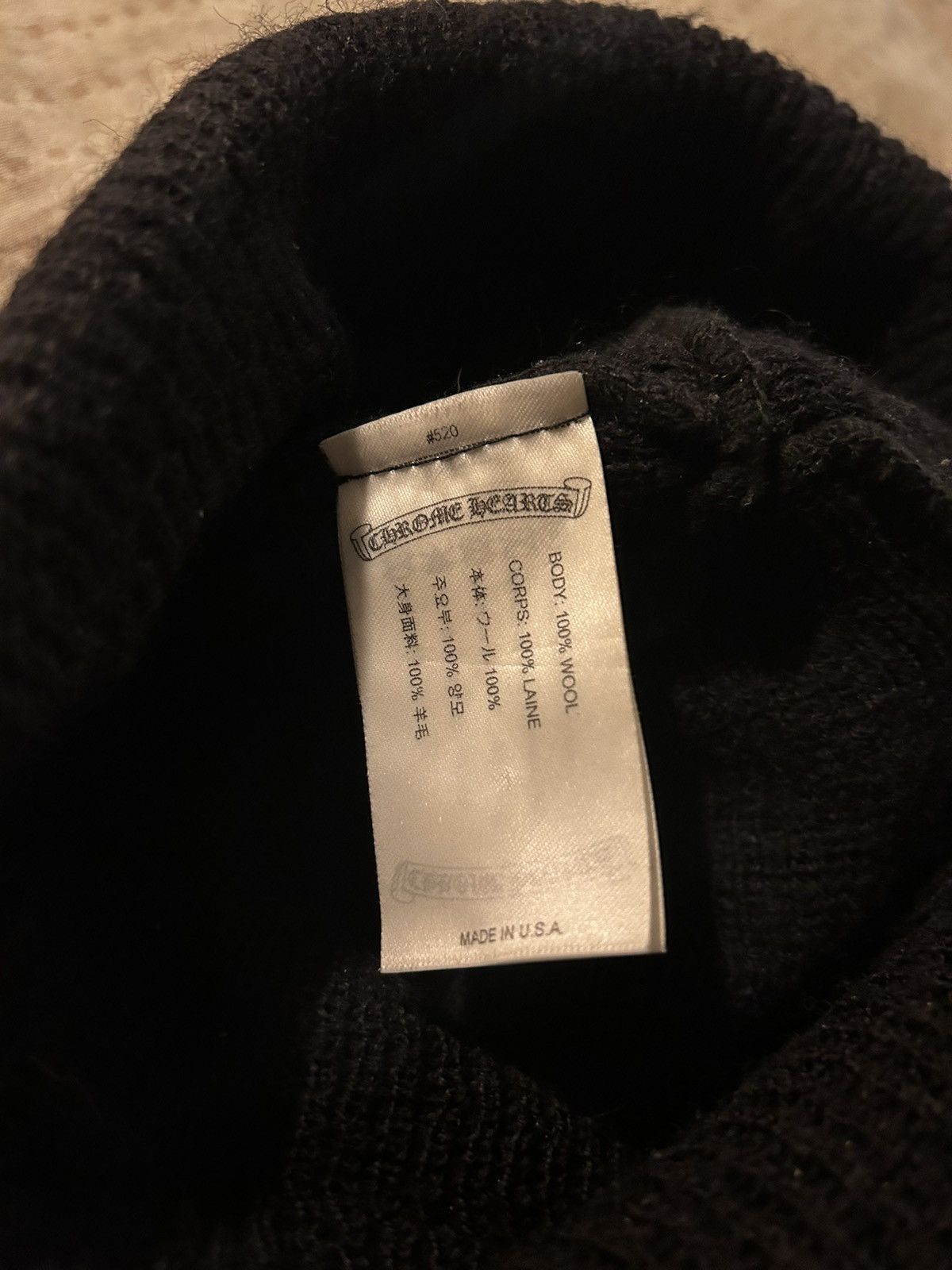 Chrome Hearts Chrome Hearts Black Beanie Size ONE SIZE - 5 Thumbnail