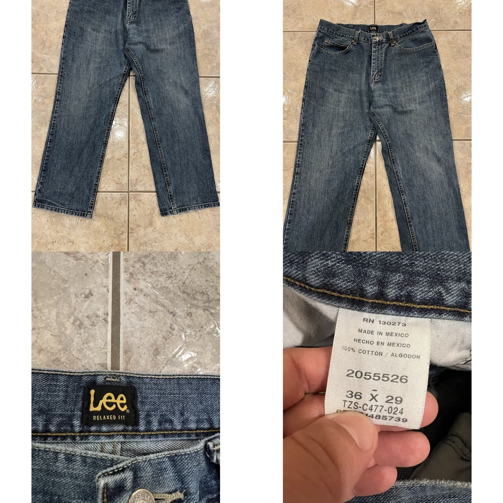 Lee Mens Lee Jeans 36X29 Straight Leg Relaxed Fit Cotton Denim Pants Blue GOOD Size US 36 / EU 52 - 8 Thumbnail