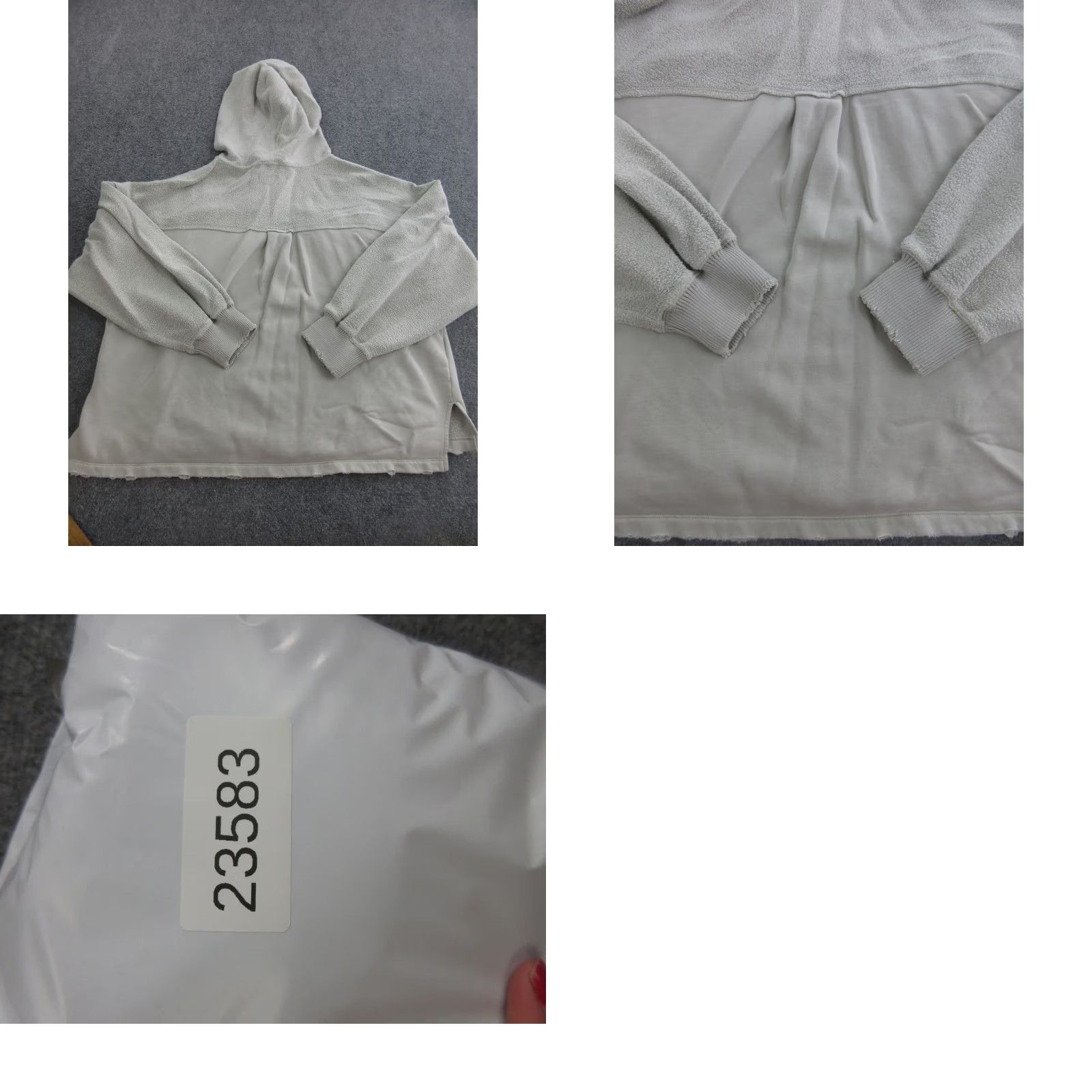Vintage We The Free Hoodie Womens Large Gray Full Zip Pockets Fleece Sherpa Jacket Size L / US 10 / IT 46 - 9 Thumbnail