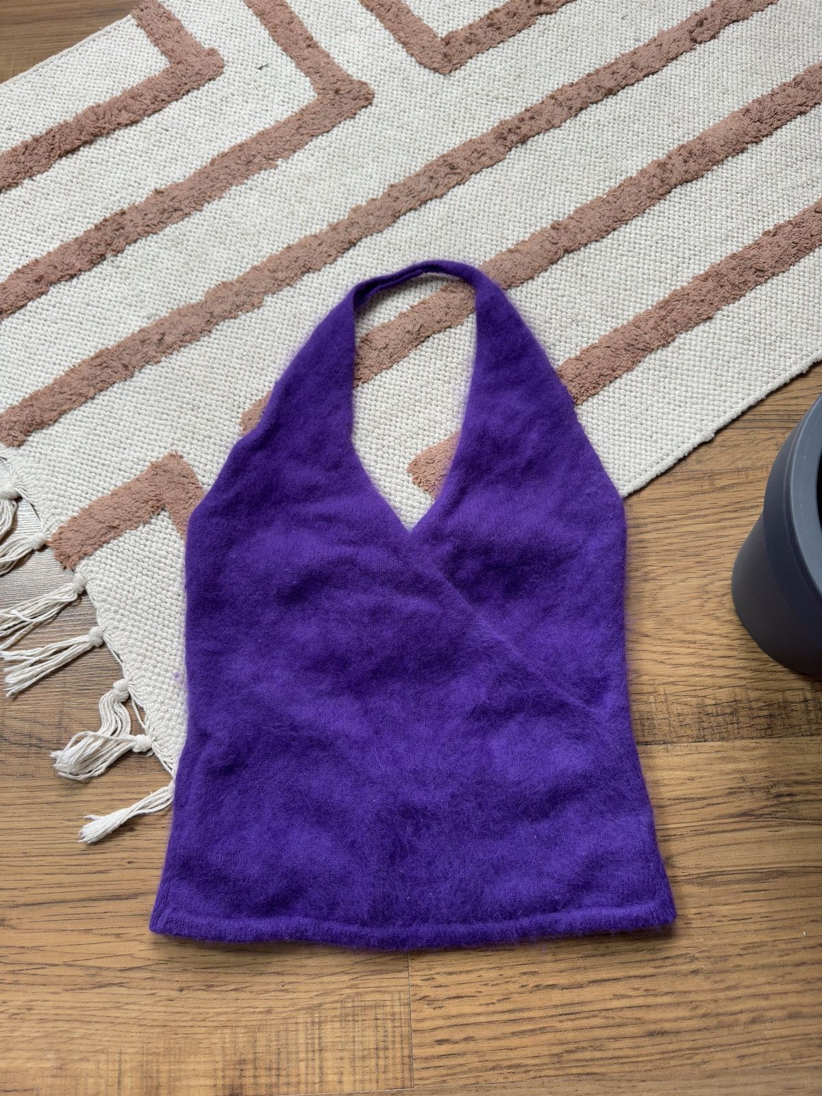 Mango VINTAGE MANGO ANGORA 2000s TANK TOP Size XS / US 0-2 / IT 36-38 - 3 Thumbnail