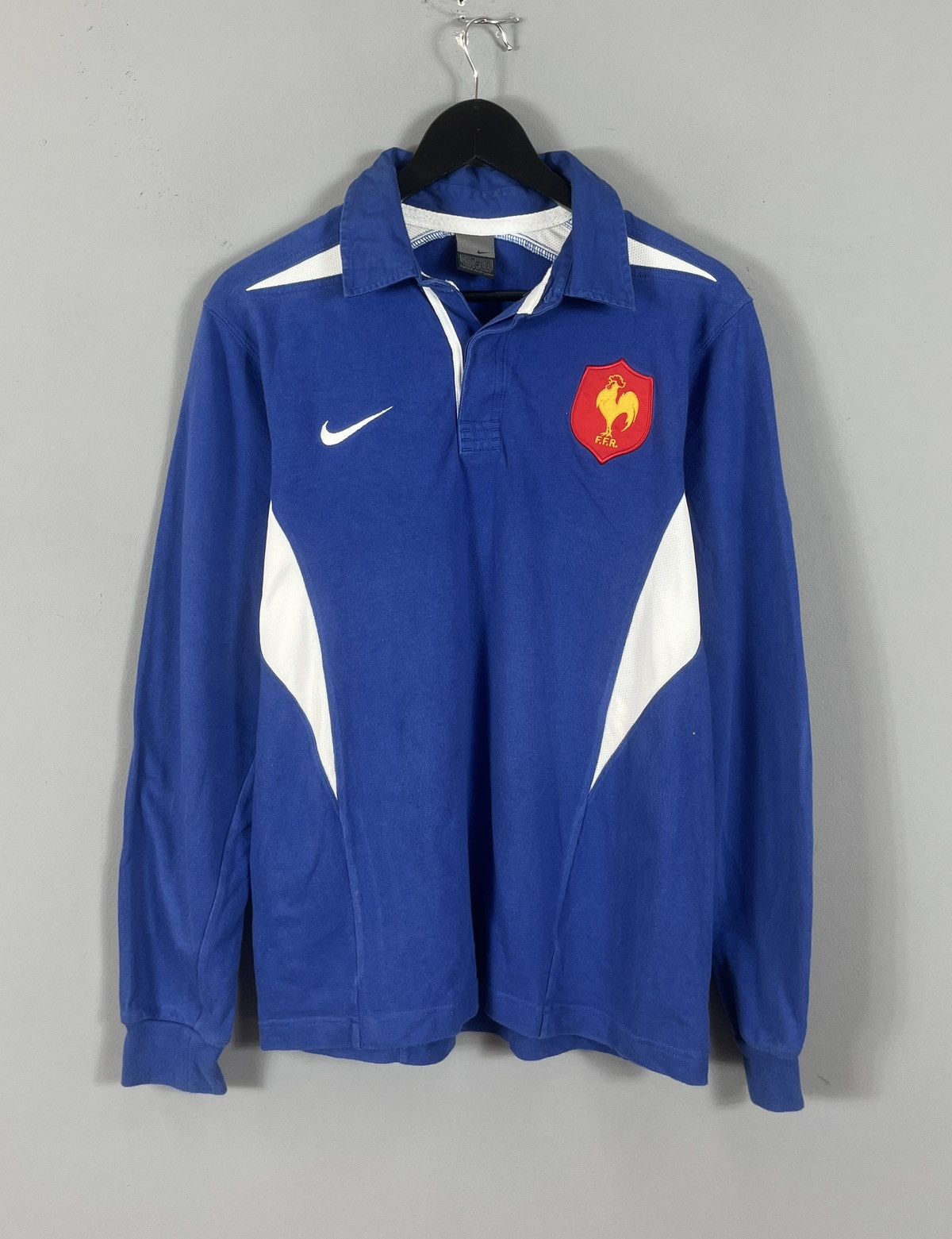 Nike Vintage Nike France Rugby Union Jersey Long Sleeve Shirt Size US M / EU 48-50 / 2 - 1 Thumbnail