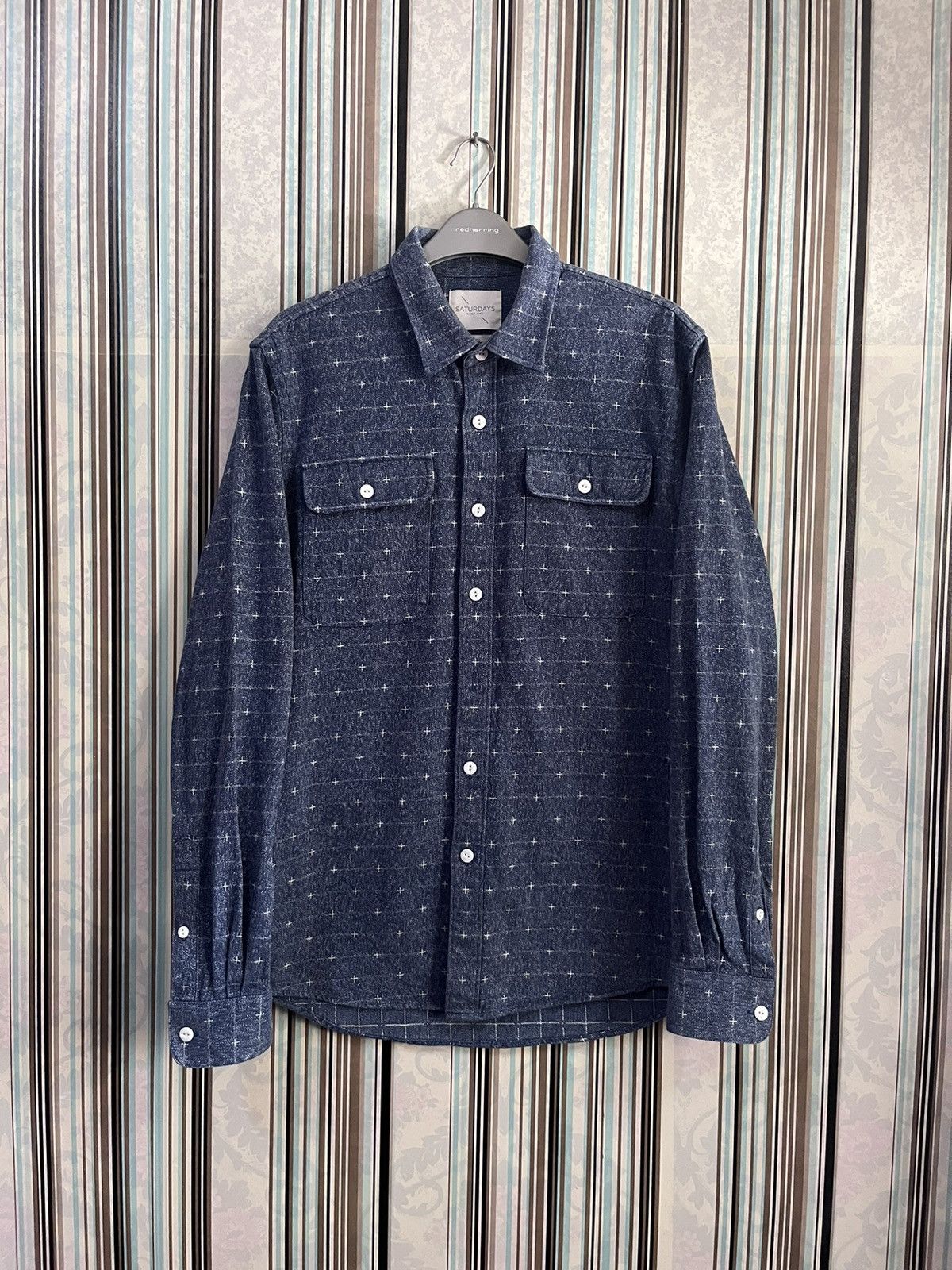 Saturdays NYC shadow plus denim button up #F2 Size US S / EU 44-46 / 1 - 1 Thumbnail