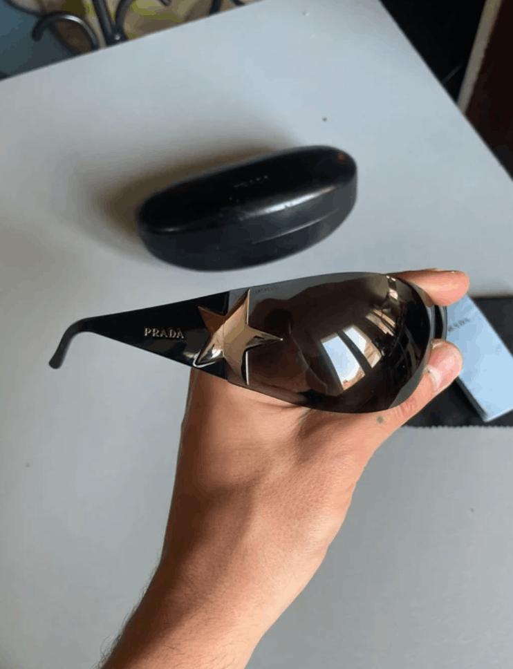 Prada PRADA Sunglasses SPR Sport Star Wrap Shield Mask Size ONE SIZE - 1 Thumbnail