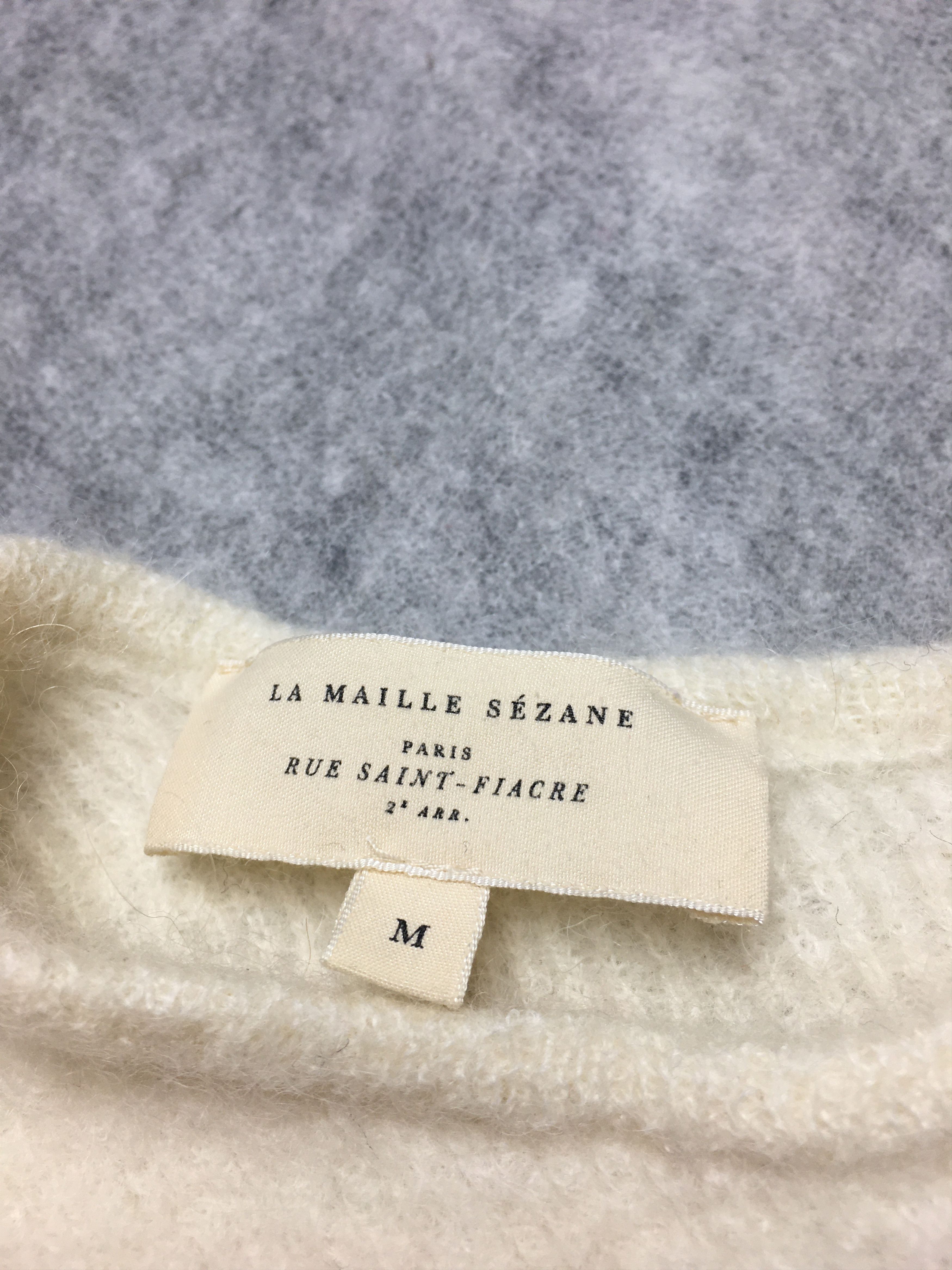 Sezane SÉZANE Gaspard Crop Cardigan Mohair Alpaca Sweater Ecru Size M / US 6-8 / IT 42-44 - 10 Thumbnail
