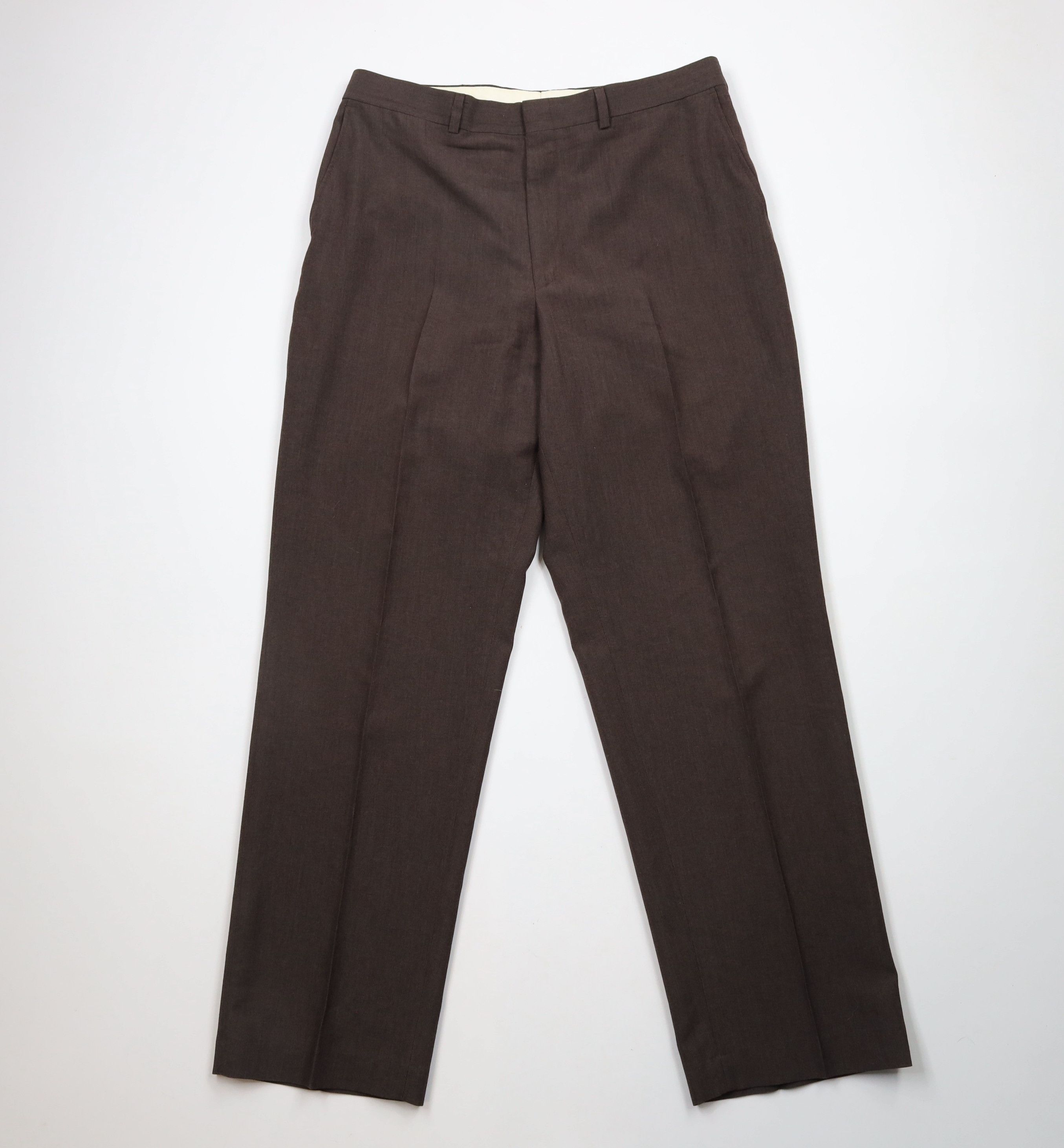 Vintage Vintage 90s Streetwear Flared Wide Leg Chino Pants Brown Size US 34 / EU 50 - 1 Thumbnail