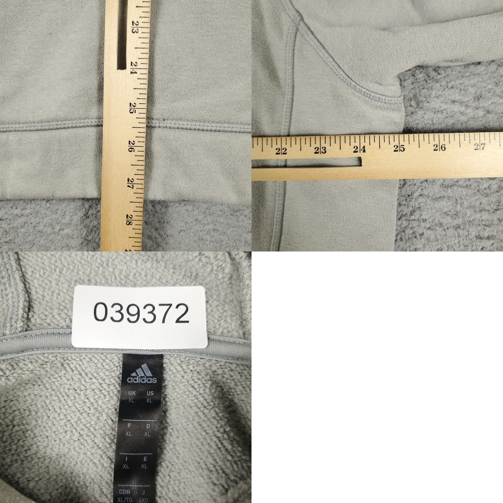 Adidas Adidas Hoodie Mens XL Gray Pullover Sweatshirt Sweatery? Size US XL / EU 56 / 4 - 8 Thumbnail
