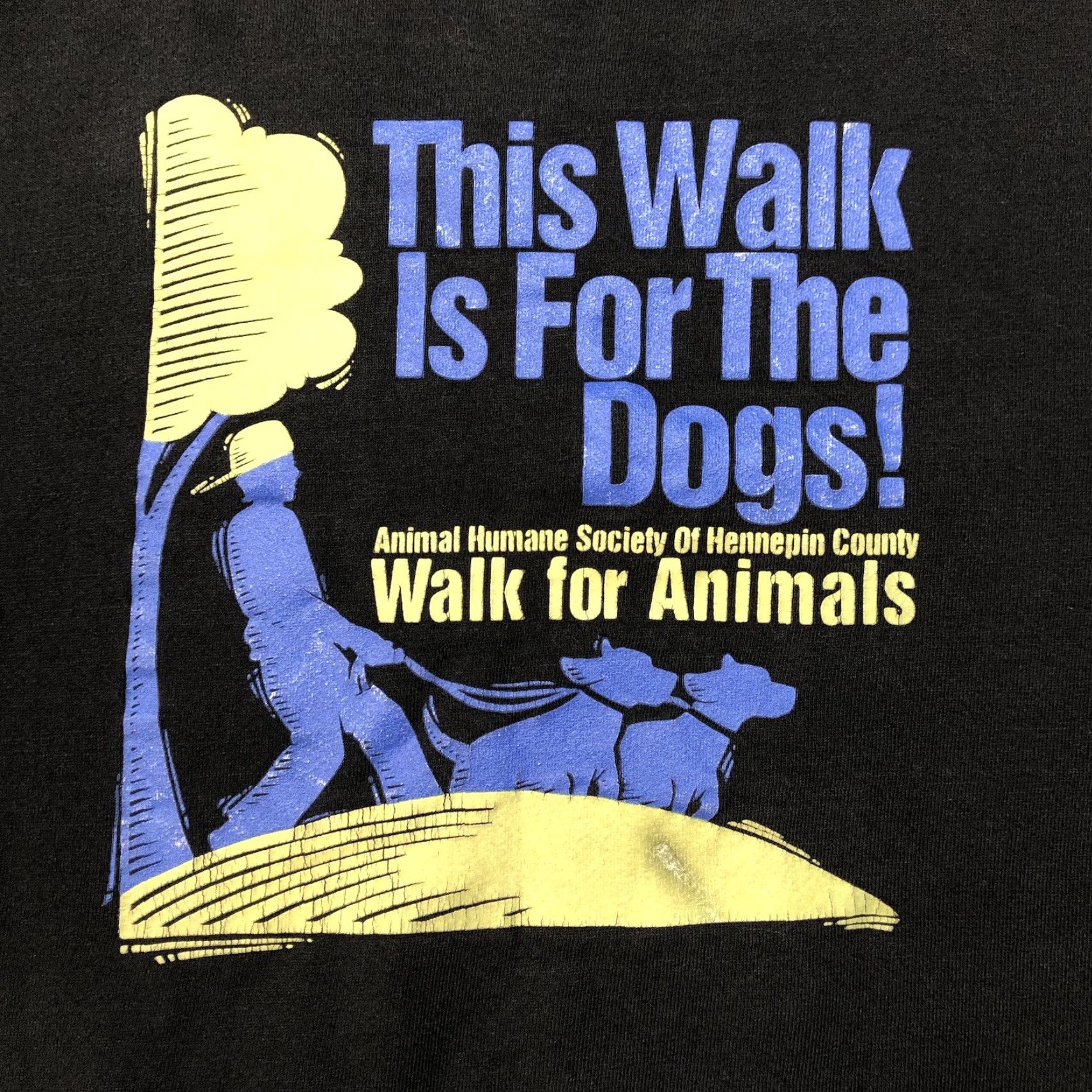 Jerzees VINTAGE Jerzees Sweatshirt USA Made Black Adult L Crew Neck Pullover Graphic Print Cat Bird Walk For Animals 80s USA Men Size US L / EU 52-54 / 3 - 4 Thumbnail