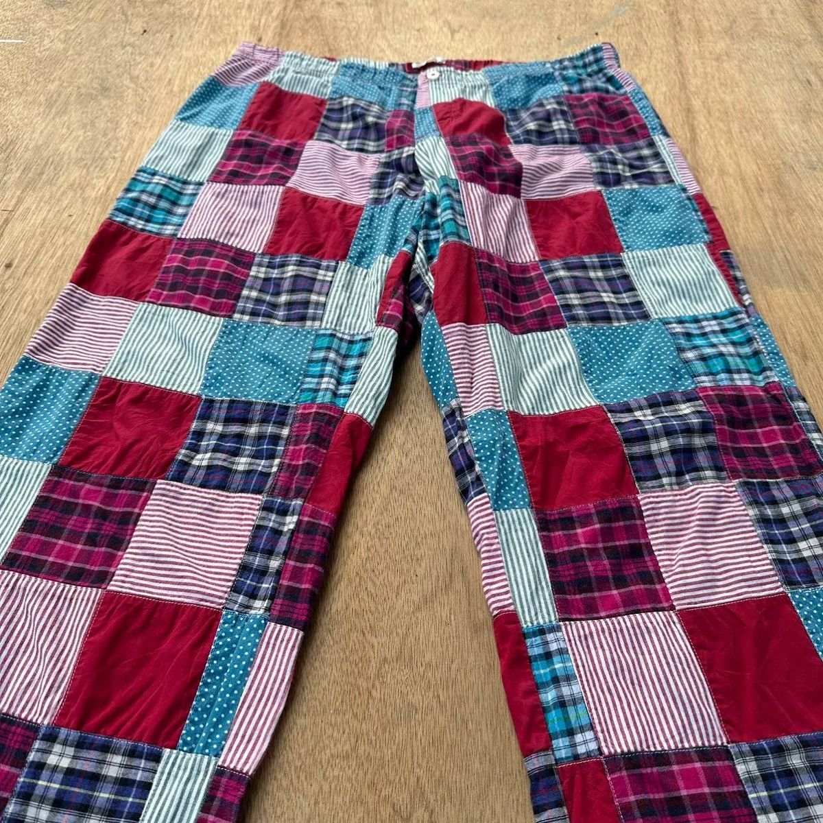 Aries VINTAGE JAPANESE AERIES DRAWSTRING WAIST PATCHWORK PANTS Size US 34 / EU 50 - 2 Thumbnail