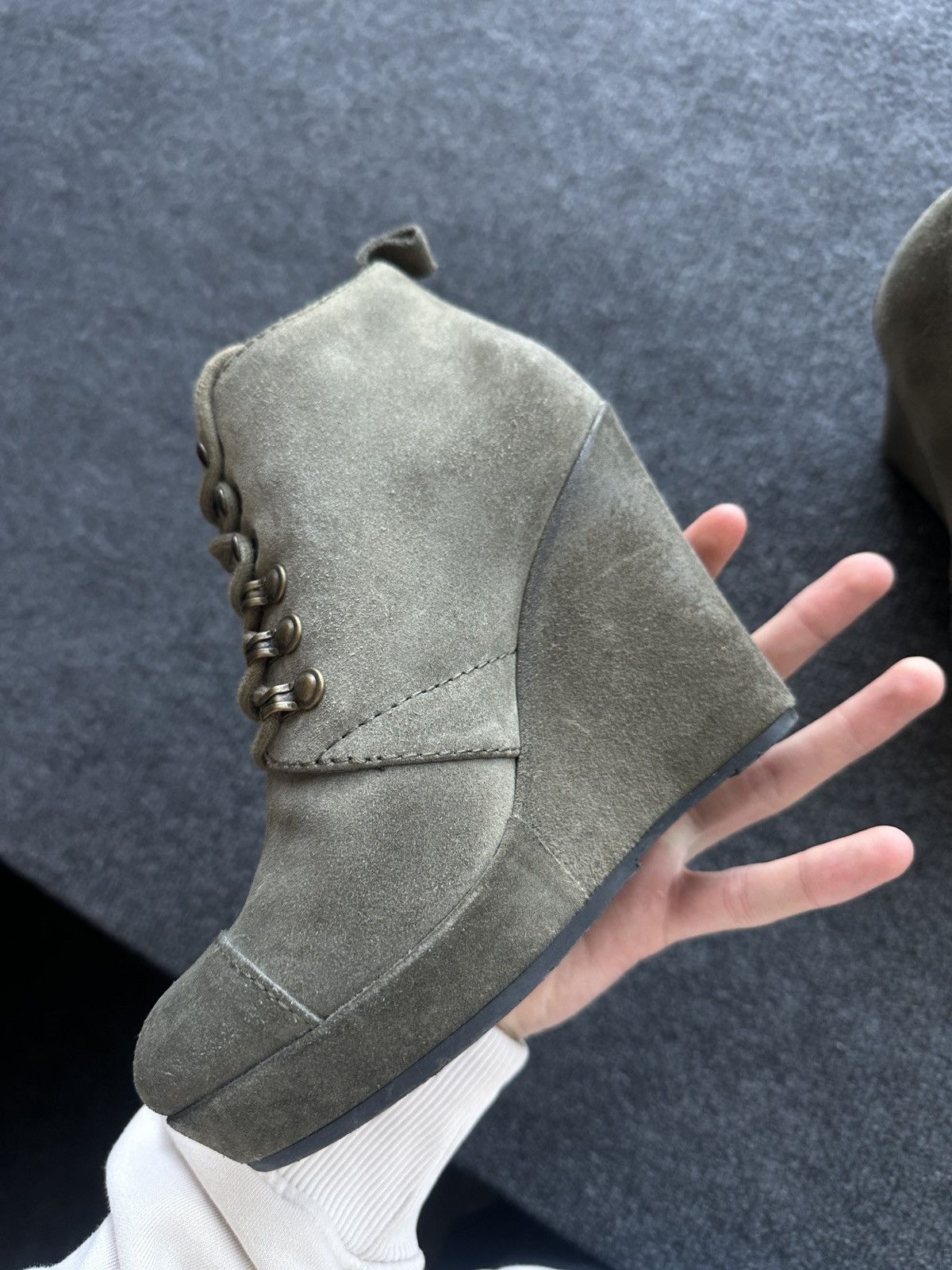 Diesel DIESEL LUXURY 🚨 WOMEN DARK GREEN HIGH TOP BOOTS SNEAKERS Size US 6 / IT 36 - 5 Thumbnail