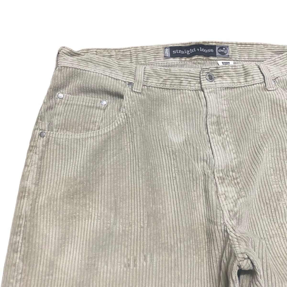 Levi's Vintage 90s Levis Silvertab Corduroy Straight+Loose Pants Size US 38 / EU 54 - 6 Thumbnail