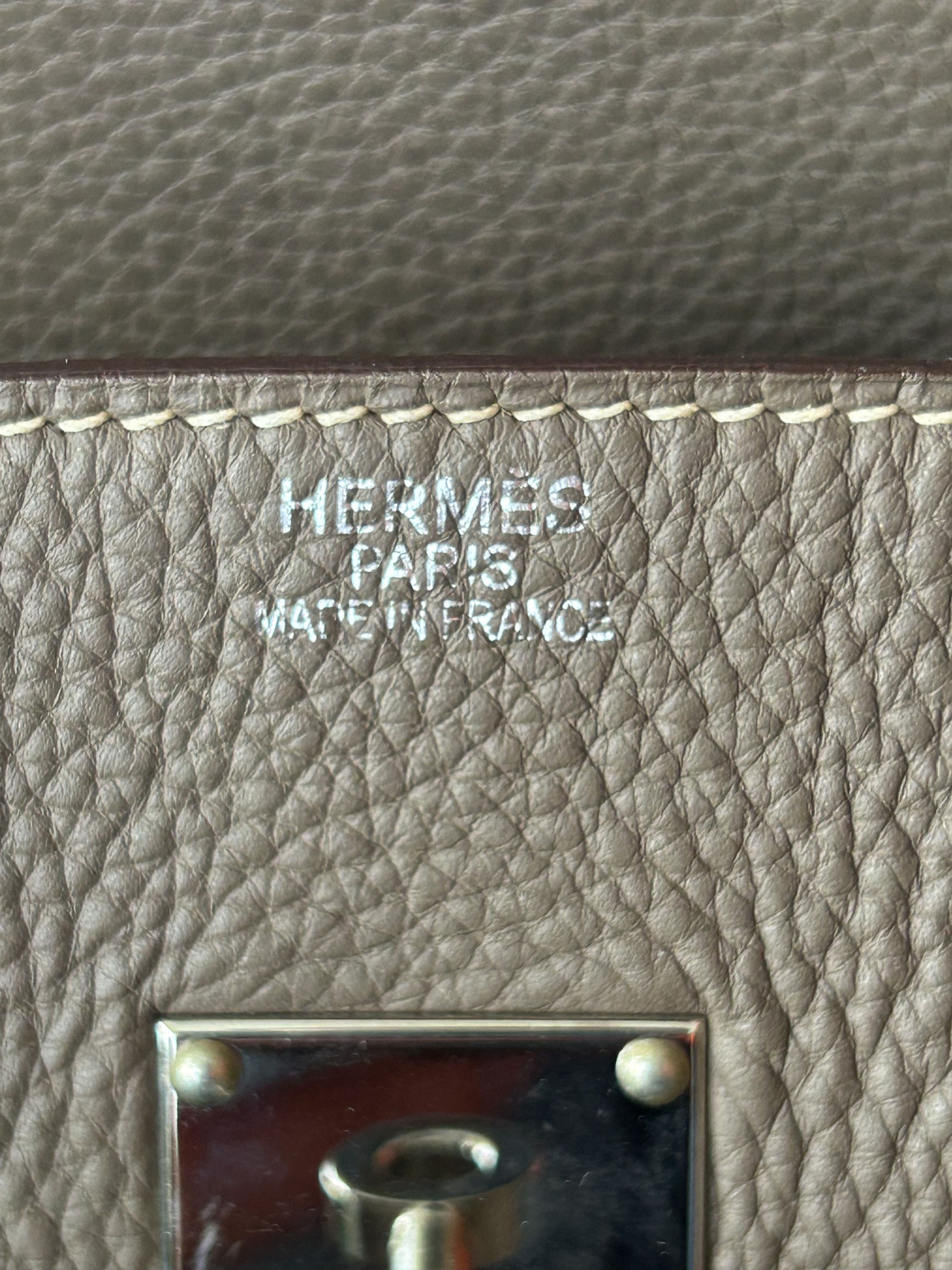 Hermes Hermes Etoupe Togo & Palladium Hardware Birkin 50 Size ONE SIZE - 6 Thumbnail