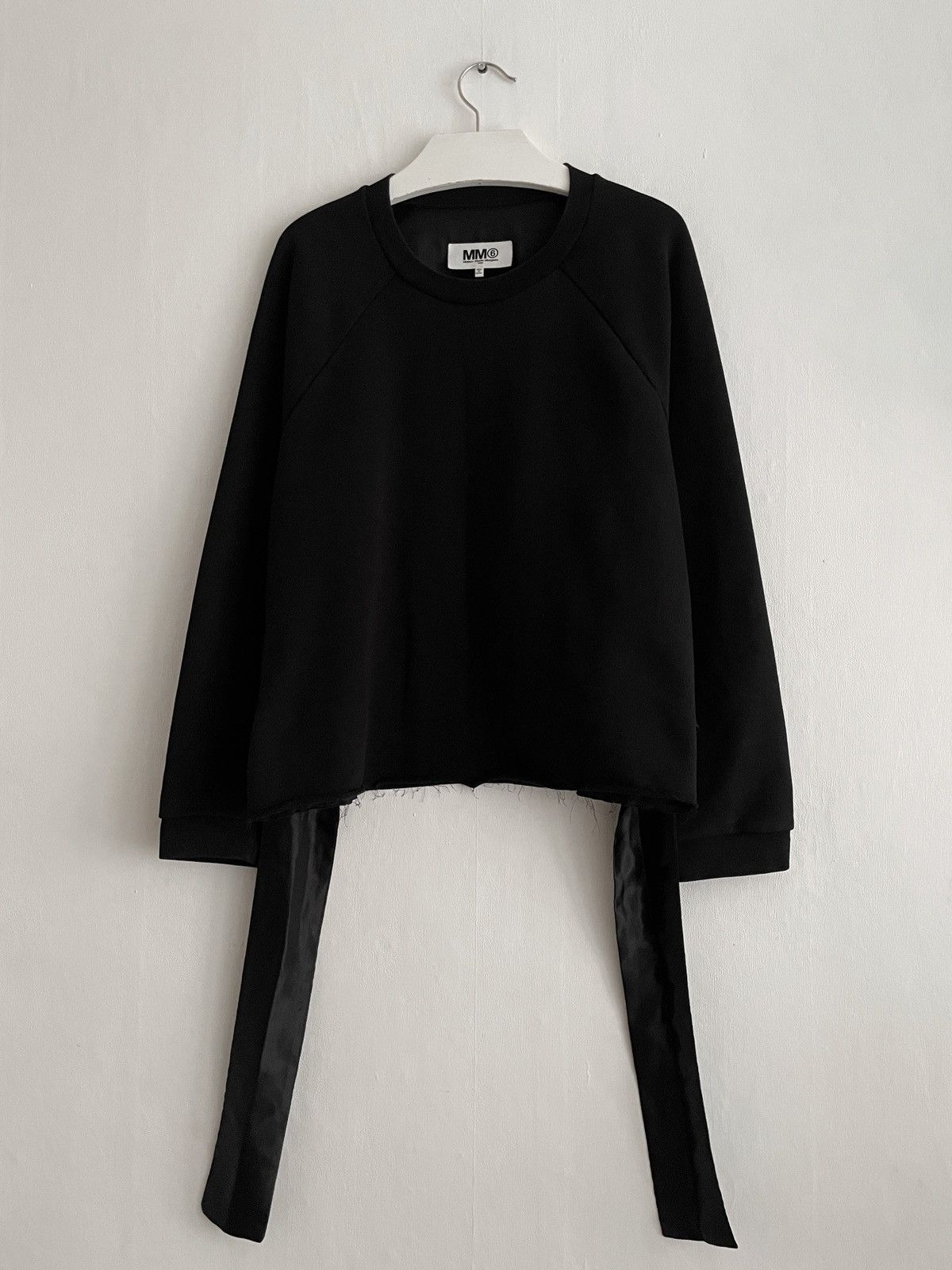 Maison Margiela Maison Margiela MM6 Black Bow Back Sweatshirt Size L / US 10 / IT 46 - 1 Thumbnail