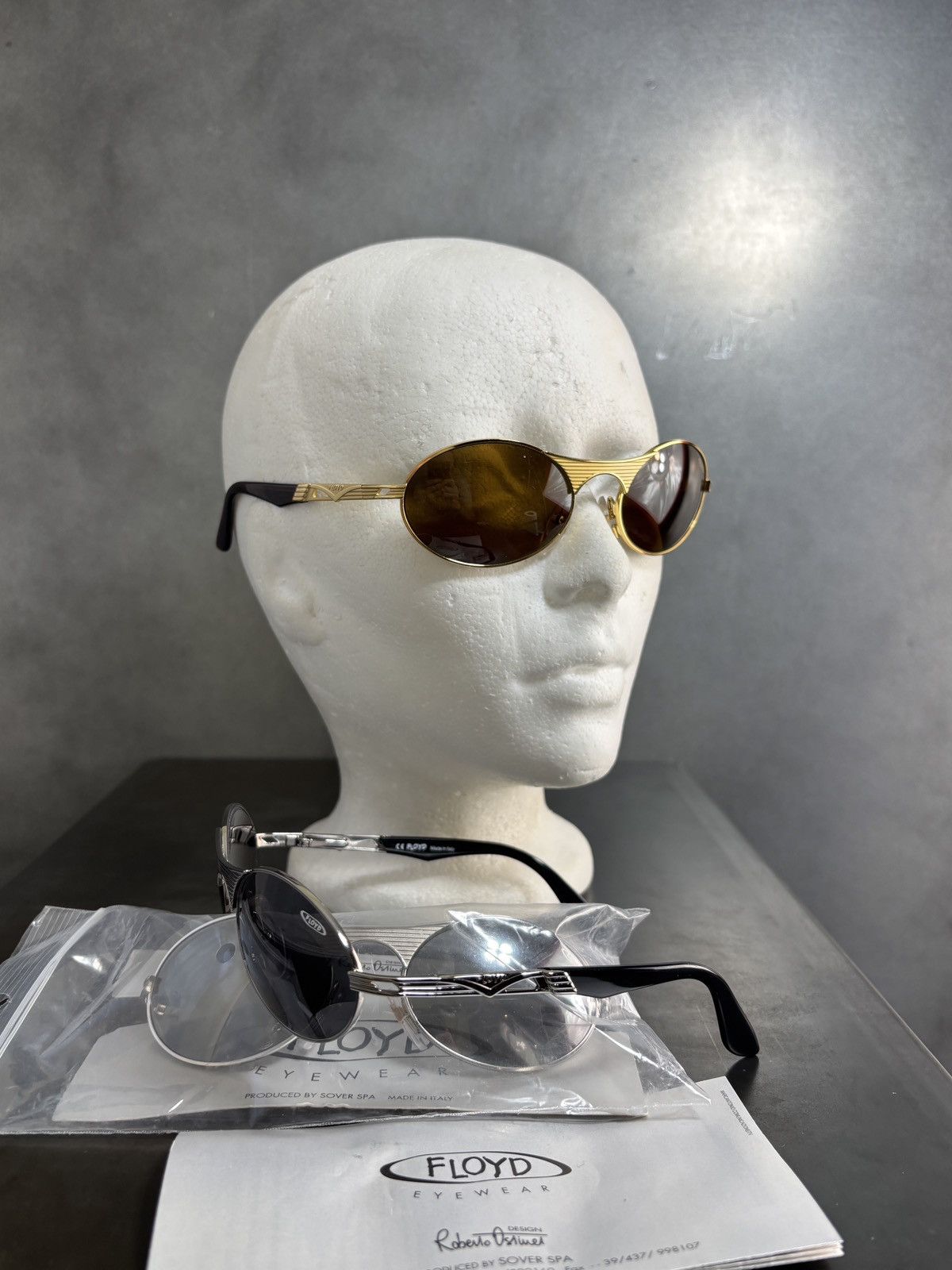 Vintage 2 Pairs of 1990s Vintage Sunglasses Floyd JPG Metal Chrome Size ONE SIZE - 23 Thumbnail