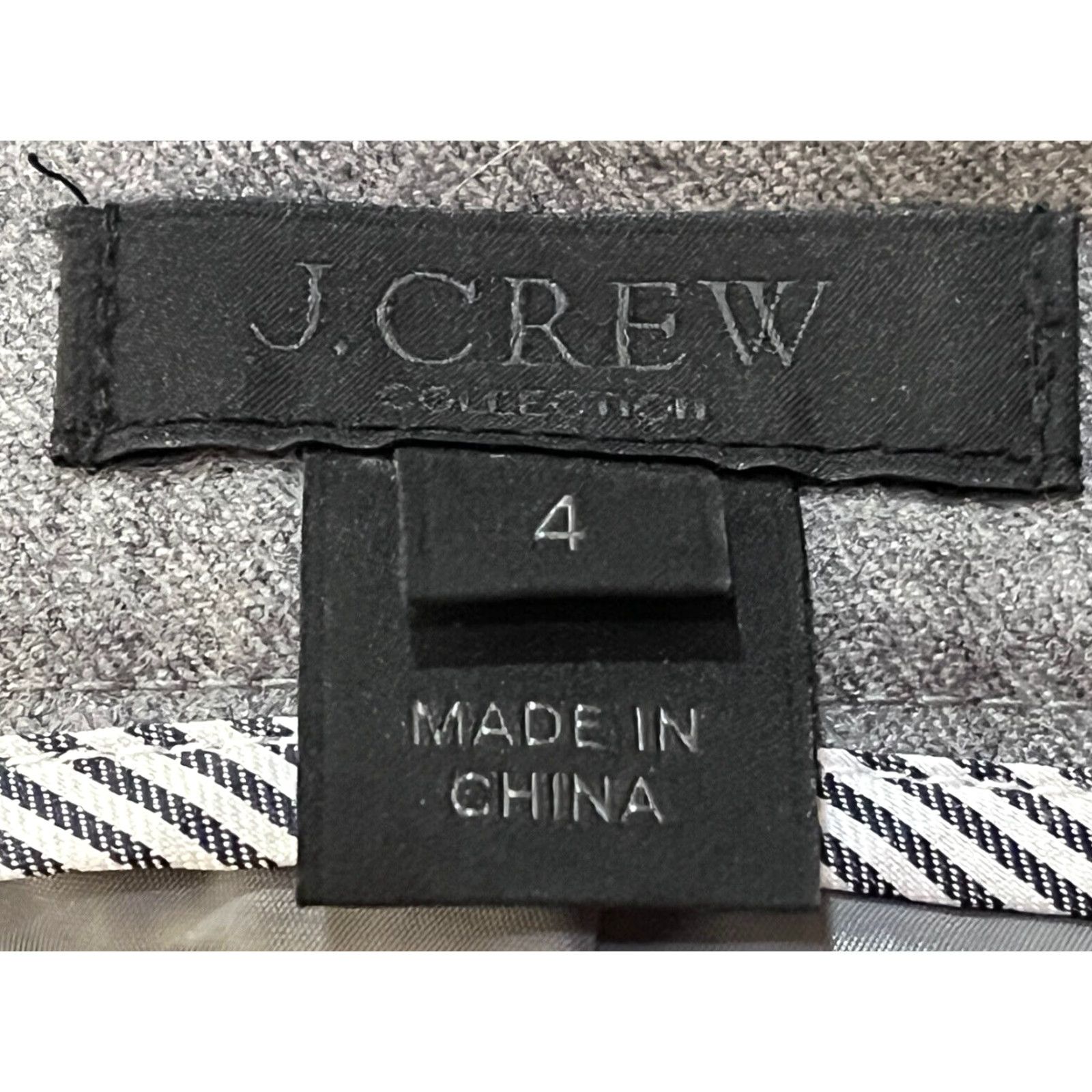J.Crew J.Crew 100% Wool Gray Ruffle Skirt Knee Length Size 4 Career Womens Size 27" / US 4 / IT 40 - 5 Thumbnail