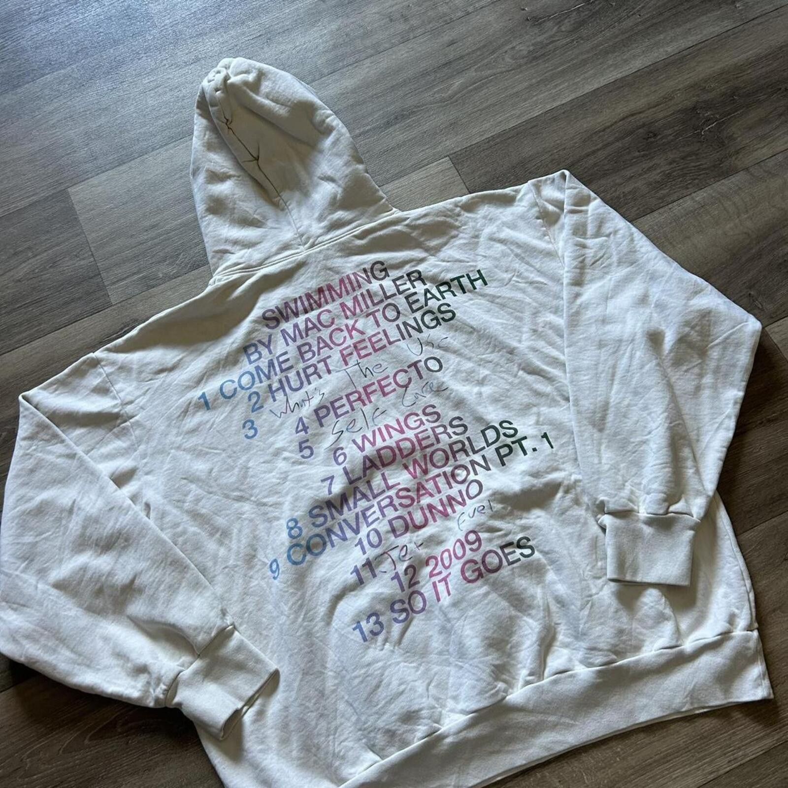 Other Swimming Mac Miller Official Tour Tracklist Hoodie XL rare Size US XL / EU 56 / 4 - 4 Thumbnail