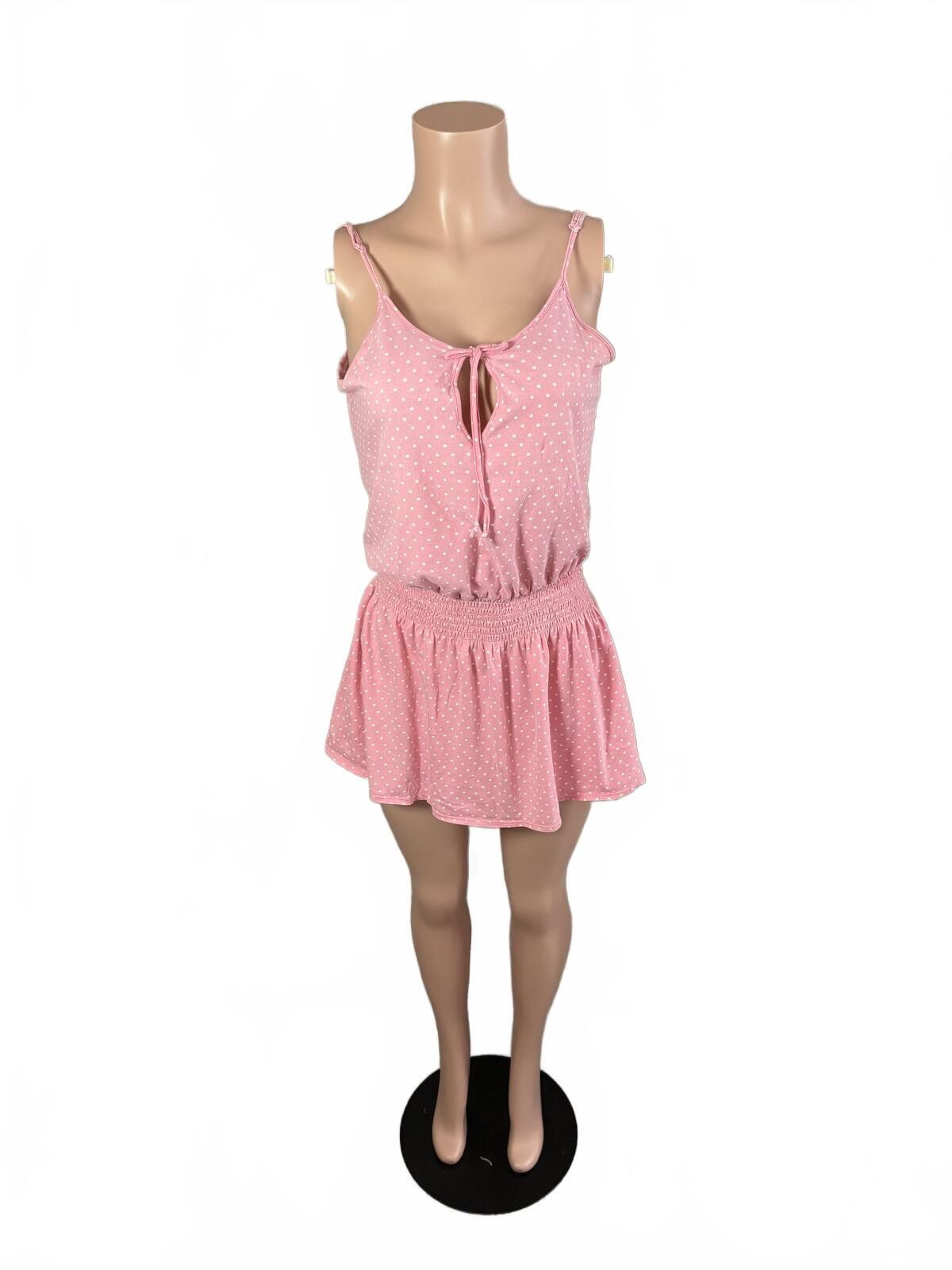 Unknown London Pink Polka Dot Sleeveless Dress. small. Size 28" / US 6 / IT 42 - 2 Thumbnail