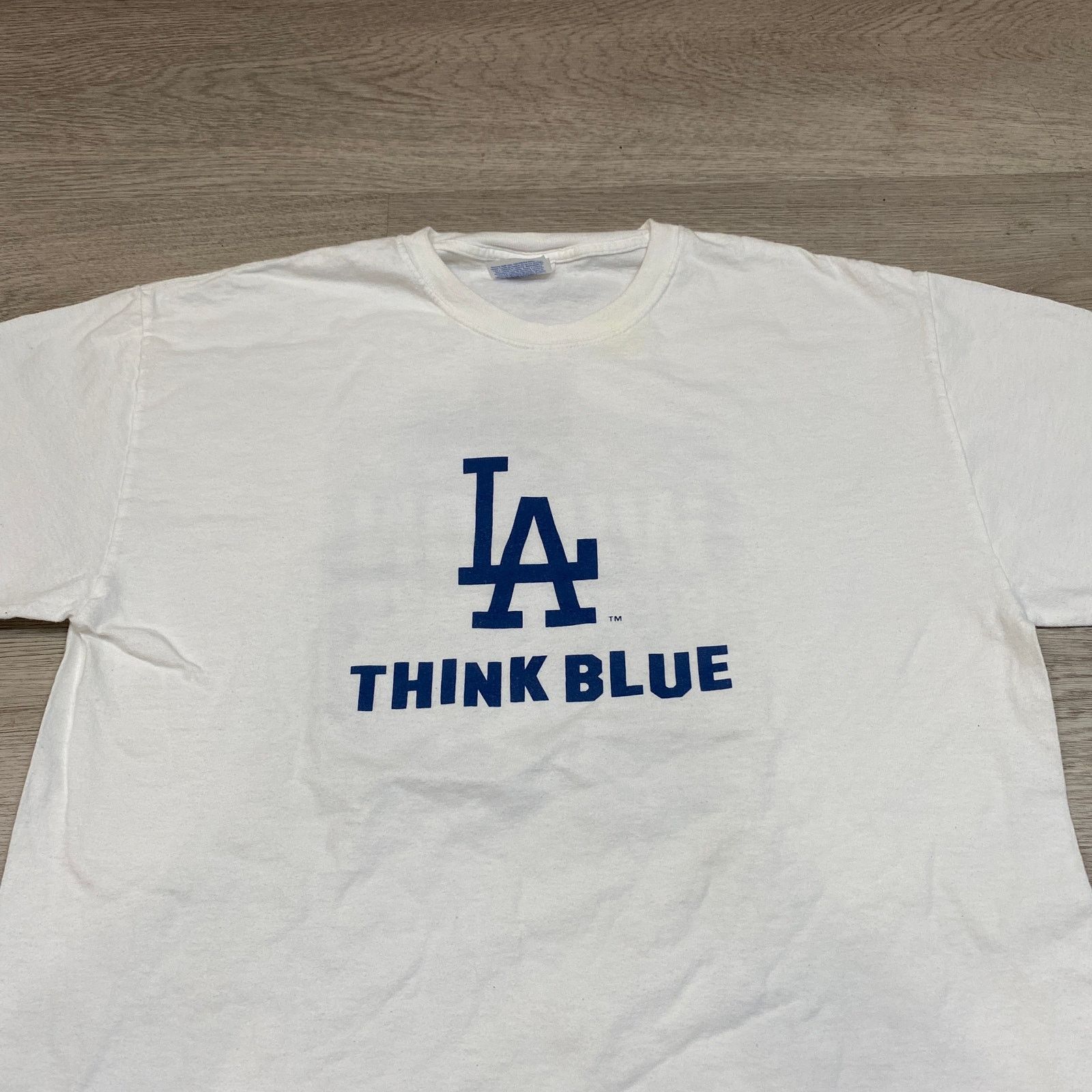 Hanes × MLB LA Dodgers Think Blue Win on Wednesdays Shirt Large MLB Size US L / EU 52-54 / 3 - 3 Thumbnail