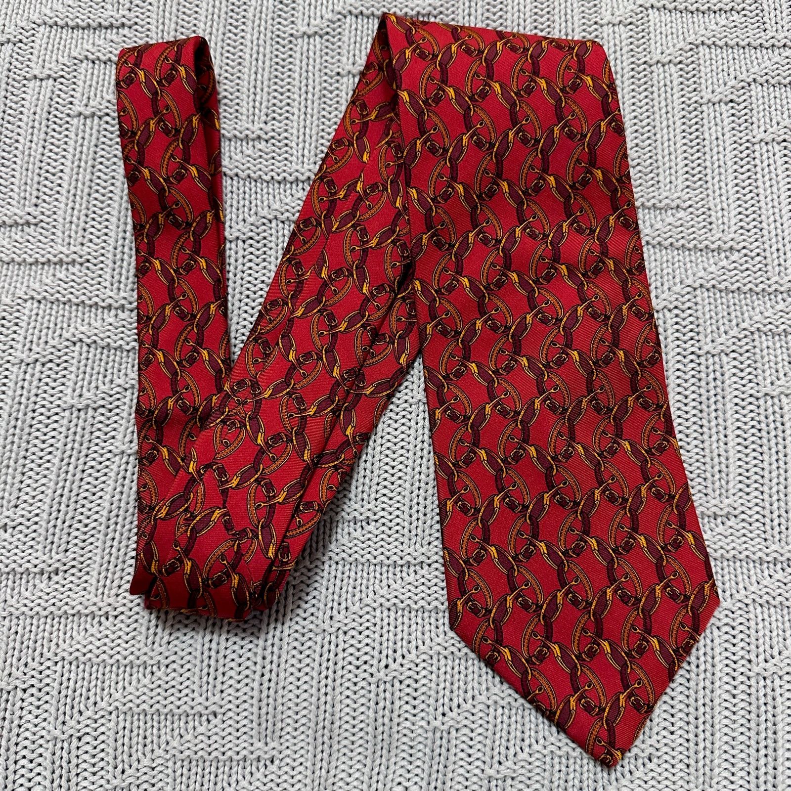 Brooks Brothers Brooks Brothers red horse bit silk tie Size ONE SIZE - 1 Thumbnail