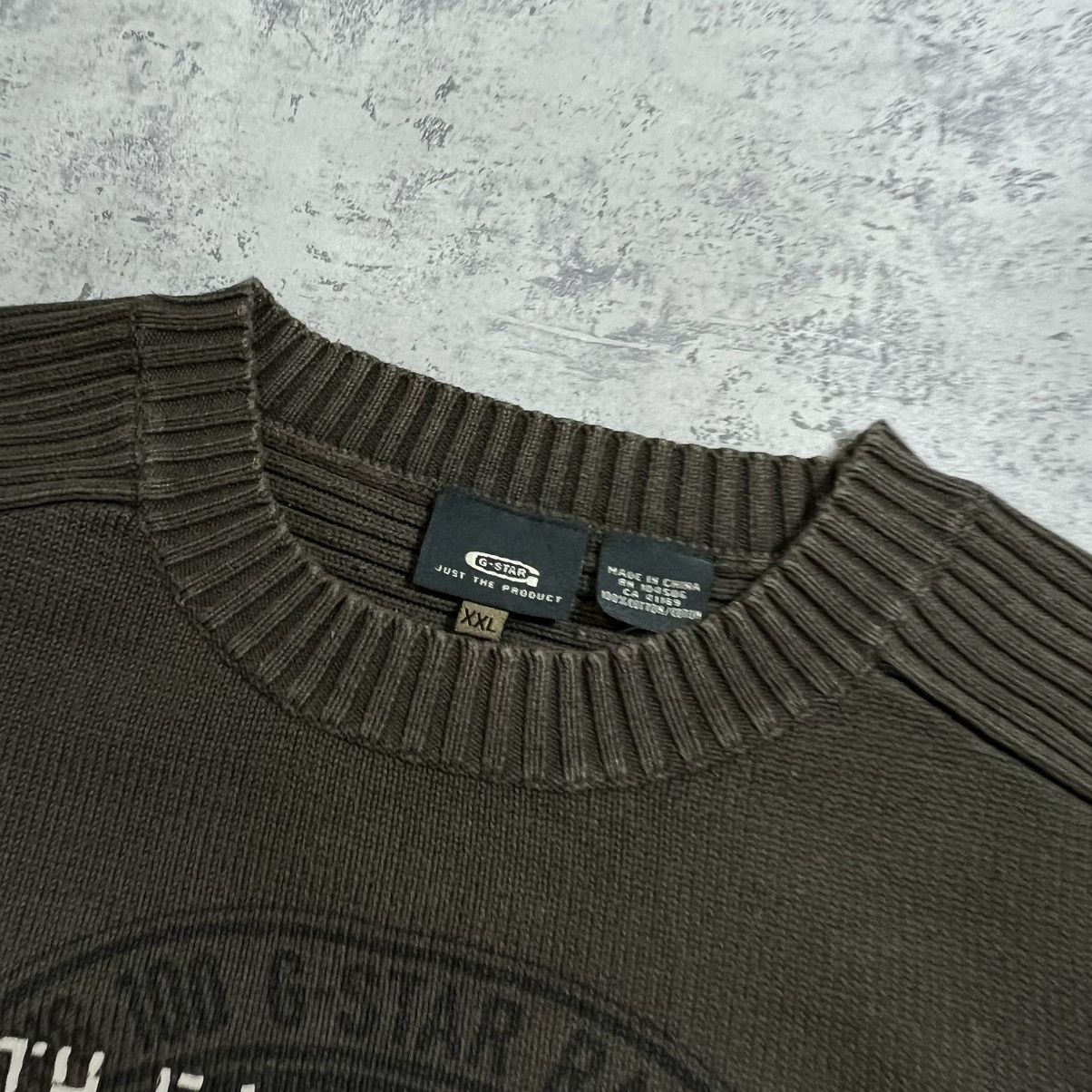 G-Star 00s G-Star Raw Vintage Avant Garde Knit Military Sweater Size US XL / EU 56 / 4 - 6 Thumbnail