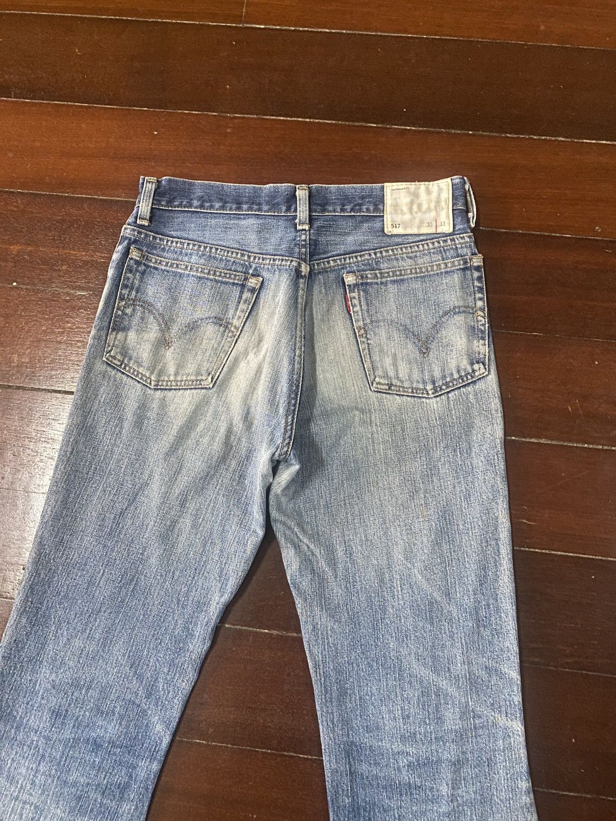 Levi's Vintage Levis Redloop 517 Bootcut distressed mud wash flare Size US 31 - 10 Thumbnail
