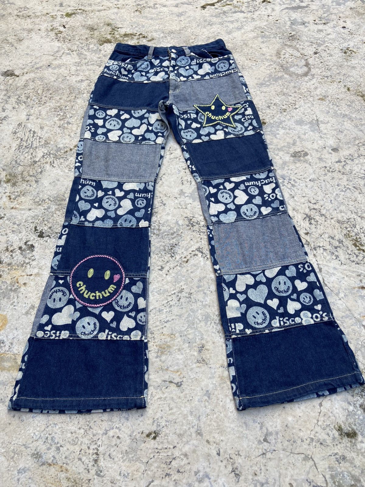 Hysteric Glamour Vtg chuchum smile denim flare boutcut Size 24" / US 00 / IT 34 - 4 Thumbnail
