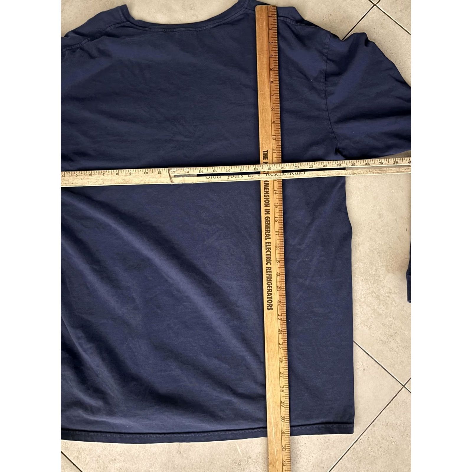 Noah NOAH Shirt Long Sleeve Mens 2XL Blue Crewneck Pocket Tee Made USA Cotton Casual Size US XXL / EU 58 / 5 - 5 Thumbnail