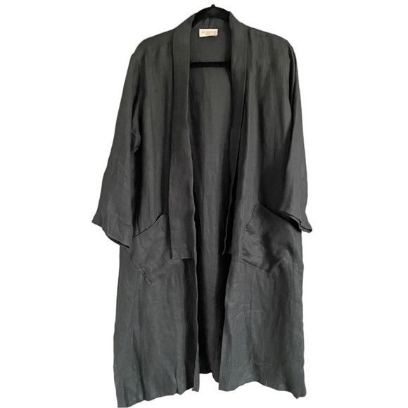 Nomad Nomad The Label Linen Kimono Robe - S/M, 100% French linen! Size ONE SIZE - 9 Thumbnail