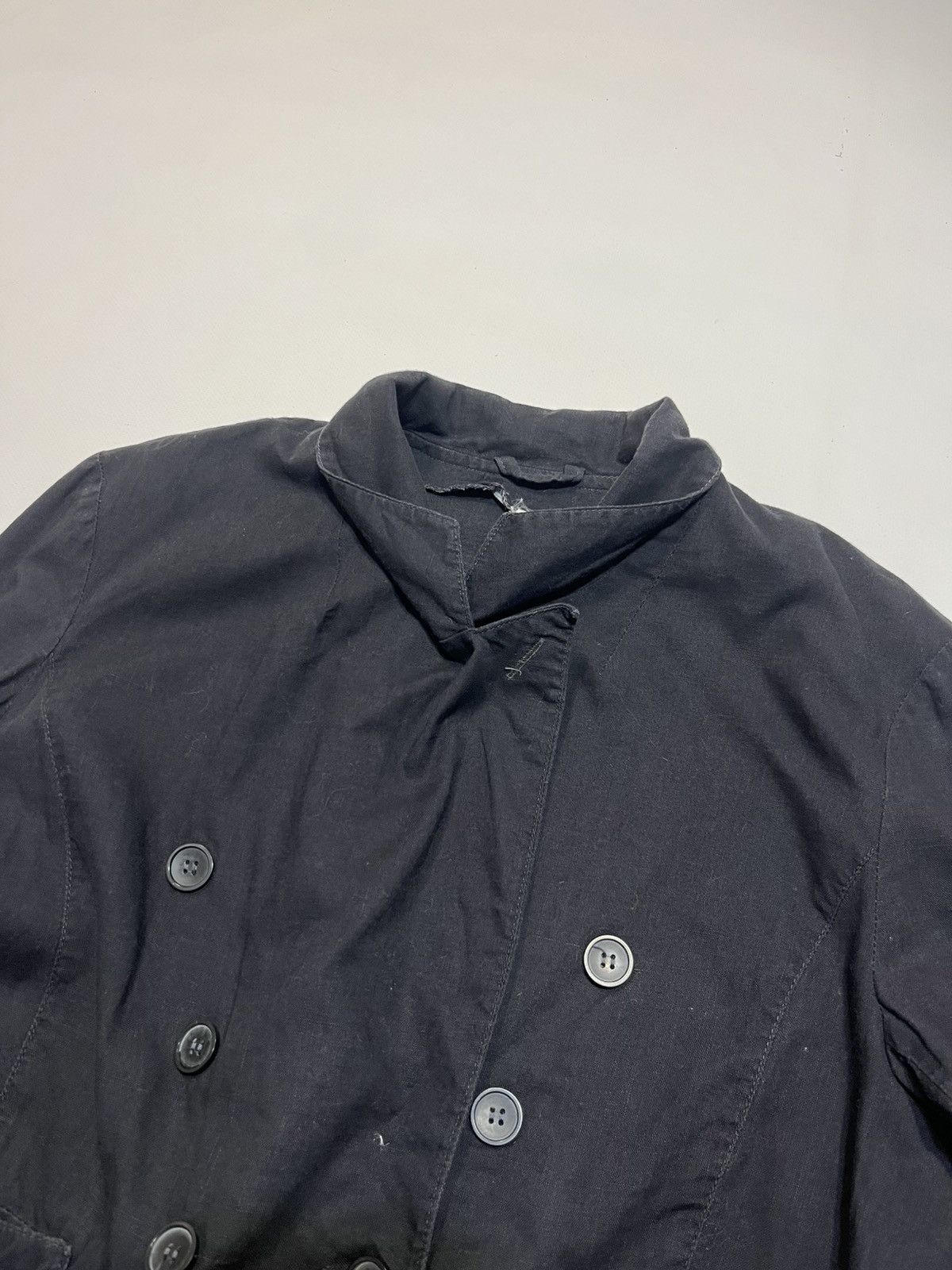 If Six Was Nine Vintage Linen Napoleon Black Y2K Jacket Size M / US 6-8 / IT 42-44 - 4 Thumbnail