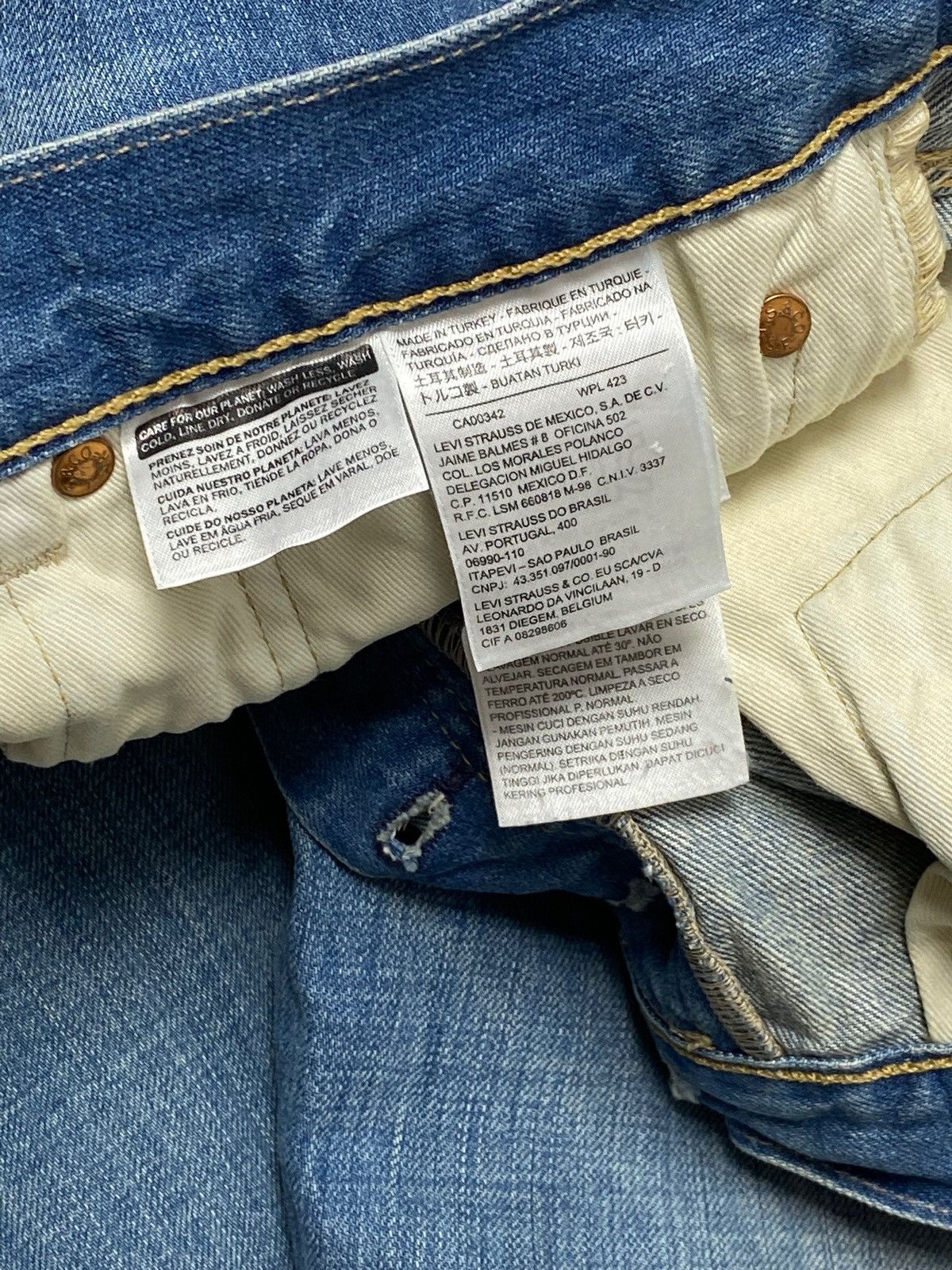 Jean Vintage LEVIS Blue Denim Jeans 501 W37 L34 Size US 37 - 7 Thumbnail