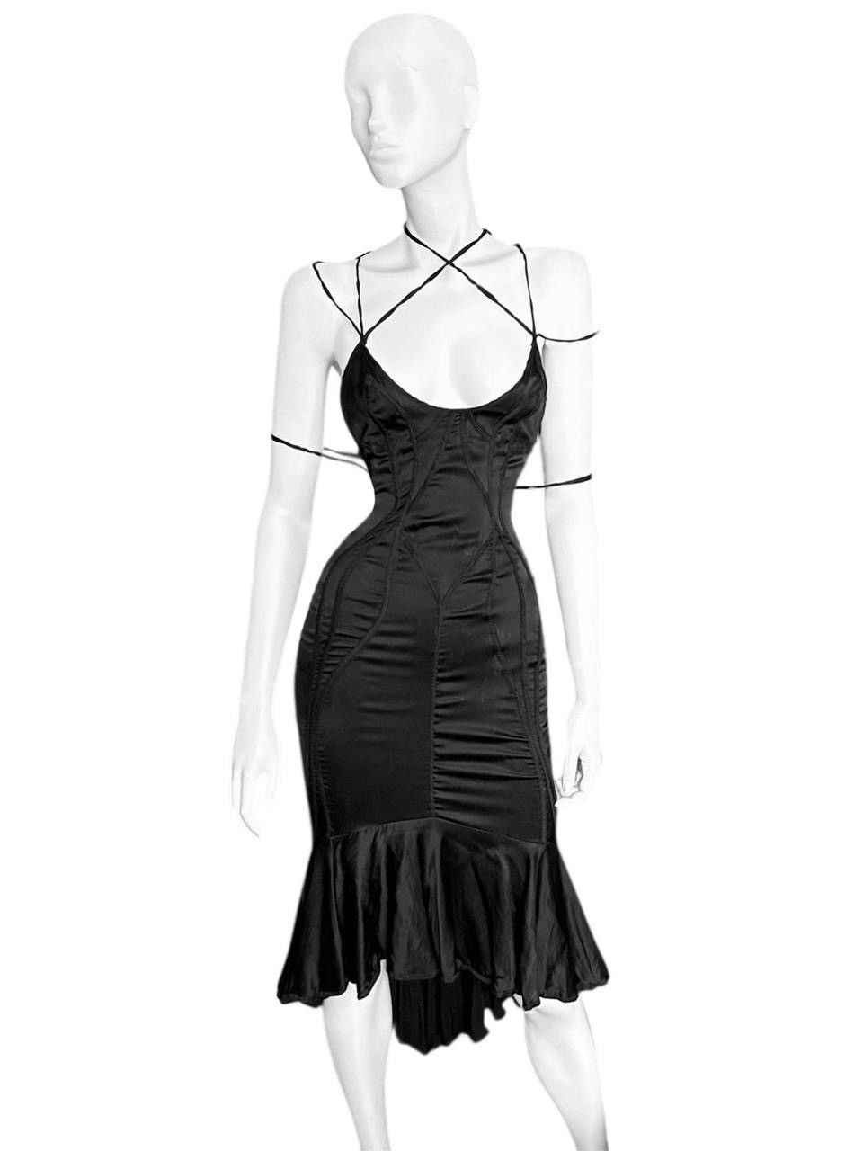Roberto Cavalli Roberto Cavalli Runway Silk Black Asymmetrical Dress Size M / US 6-8 / IT 42-44 - 1 Thumbnail