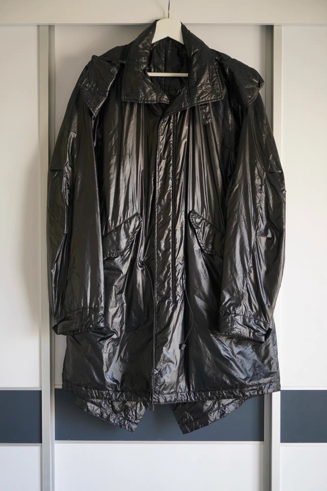 Yohji Yamamoto Yohji Yamamoto Long Nylon Coat K4 Size US S / EU 44-46 / 1 - 1 Thumbnail
