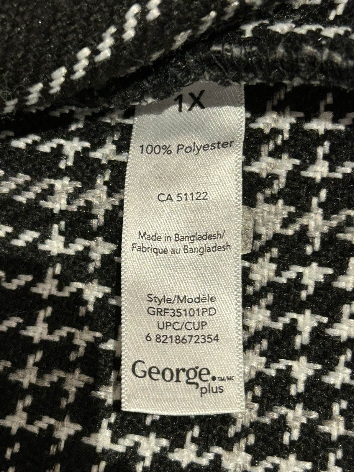 George George Plus 1X Flannel Jacket Size US XXL / EU 58 / 5 - 4 Thumbnail