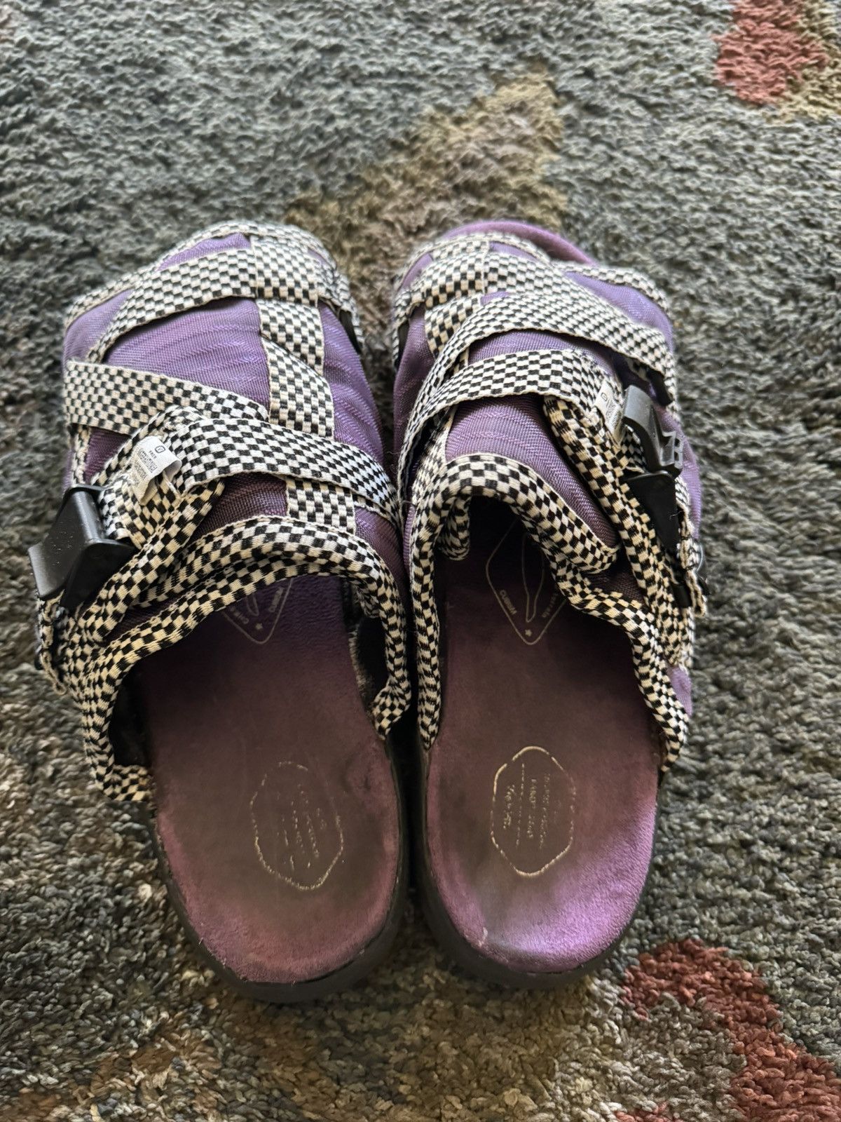 Visvim Visvim Christo Purple Checkerboard Sandals Size US 10 / EU 43 - 2 Thumbnail