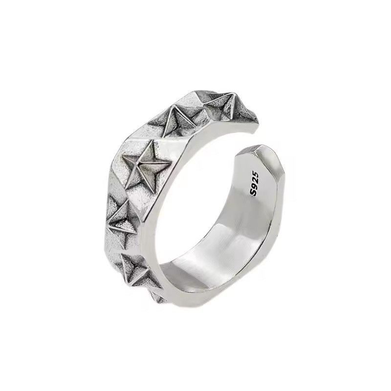 Jewelry × Vintage Silver Star Army Gothic Ring Size ONE SIZE - 3 Thumbnail