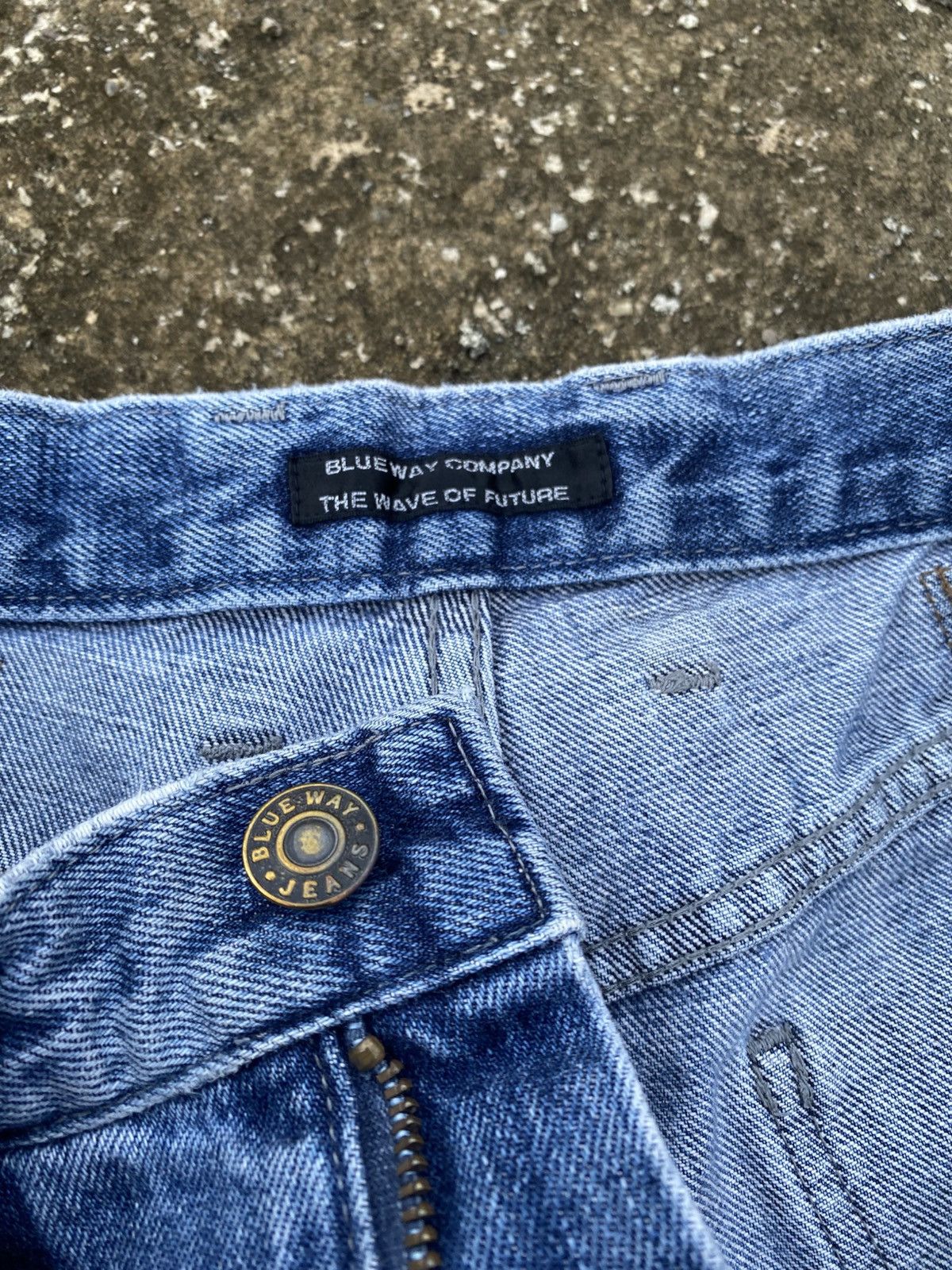 Japanese Brand BLUEWAY Buckleback Biker Jeans Size US 26 / EU 42 - 12 Thumbnail