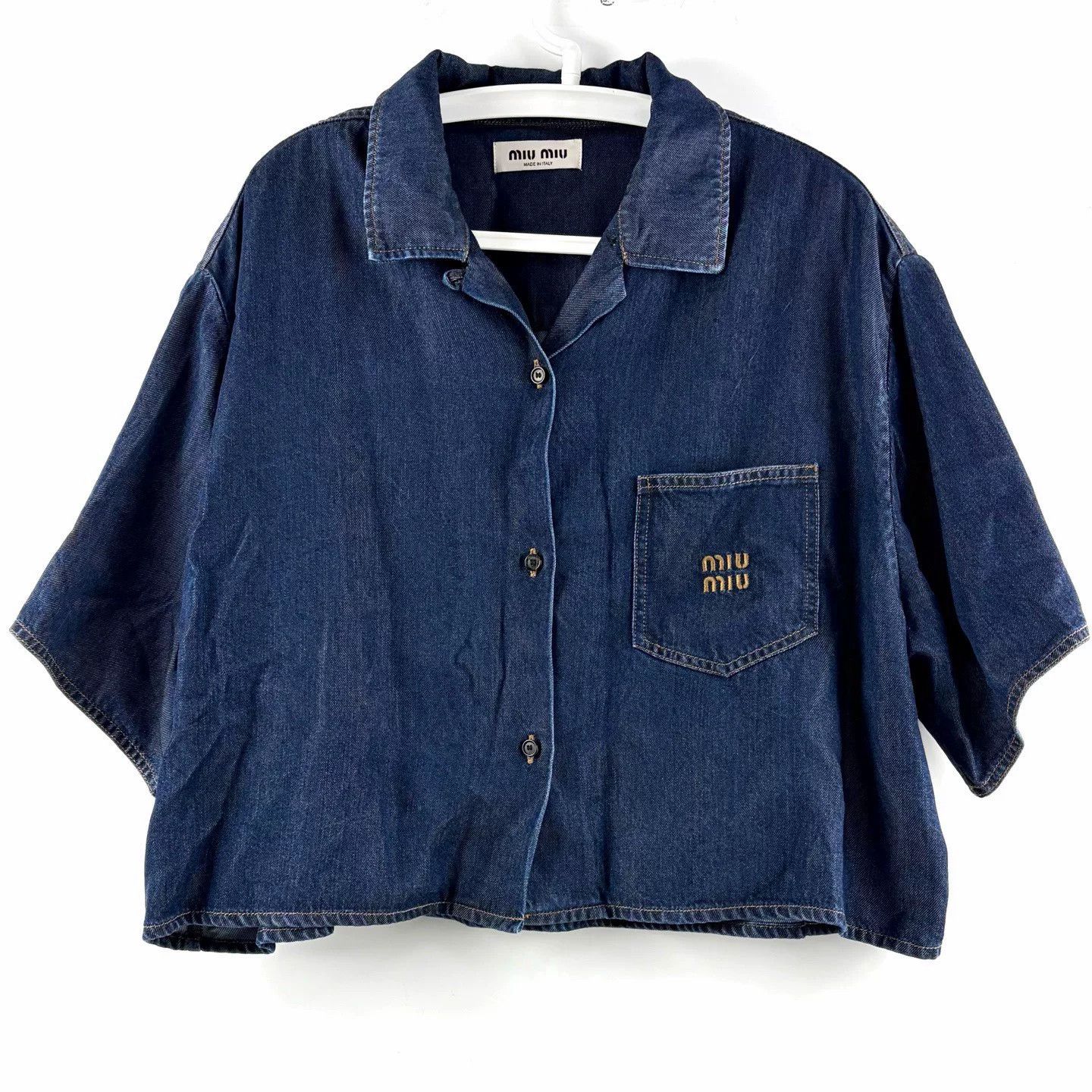 Miu Miu miu miu denim shirt for men and women Size US M / EU 48-50 / 2 - 1 Thumbnail