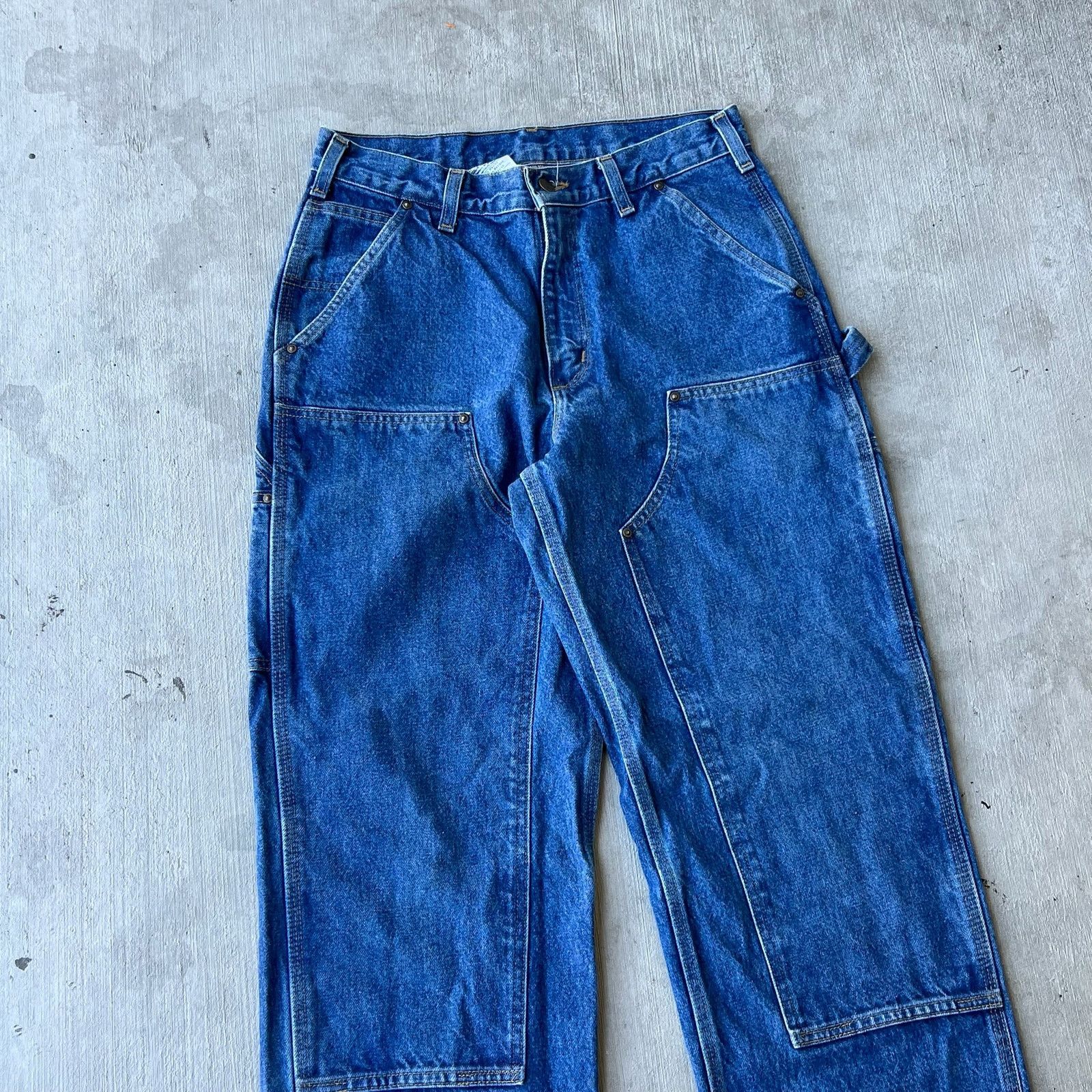 Carhartt × Vintage Carhartt denim blue jean double knee work carpenter pants Size US 30 / EU 46 - 2 Thumbnail
