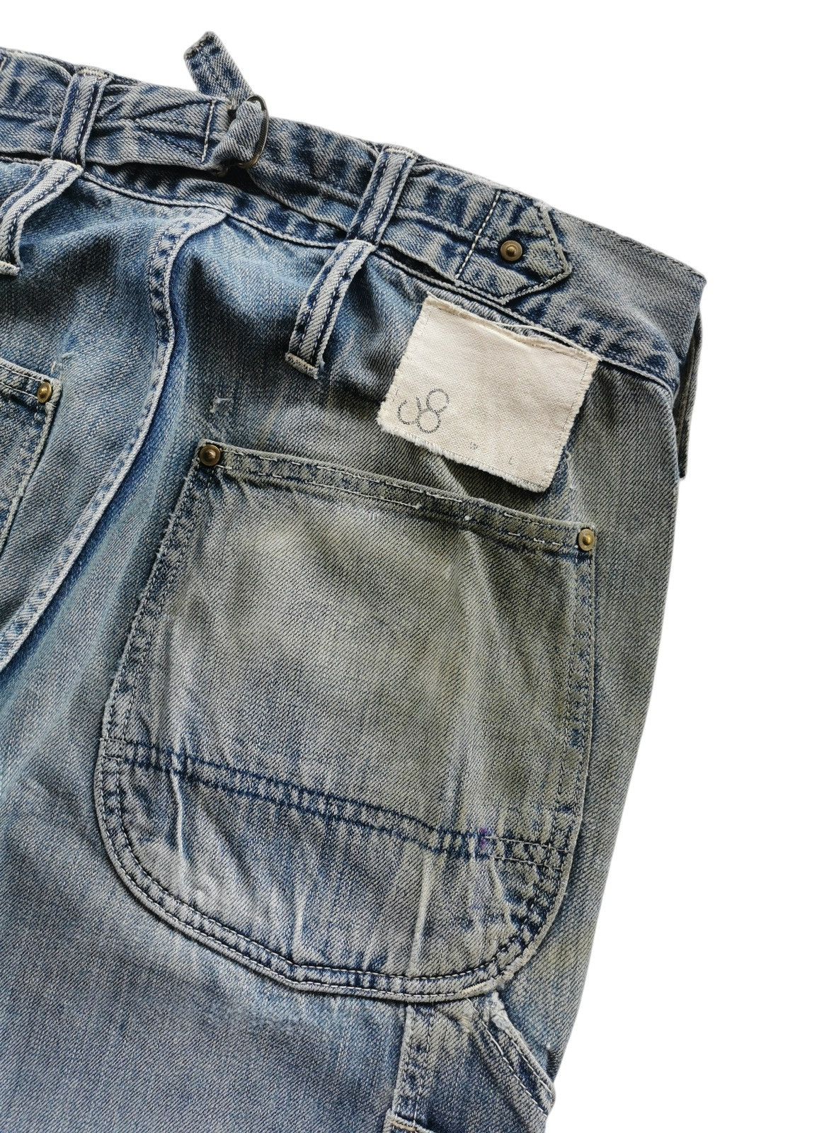 Johnbull Johnbull Suspenders Denim Selvedge Pants Work Button Size 30" / US 8 / IT 44 - 4 Thumbnail