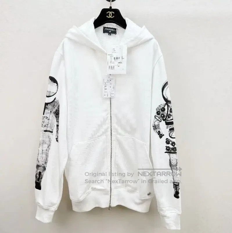 Chanel Chanel White Men's Long Sleeve Cardigan . Size US M / EU 48-50 / 2 - 1 Thumbnail