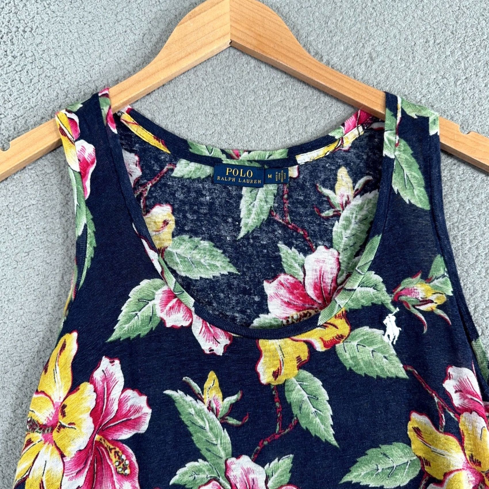 Polo Ralph Lauren Polo Ralph Lauren Linen Hawaiian Shirt Tank Top Womens Medium Floral Tropical Size M / US 6-8 / IT 42-44 - 6 Thumbnail