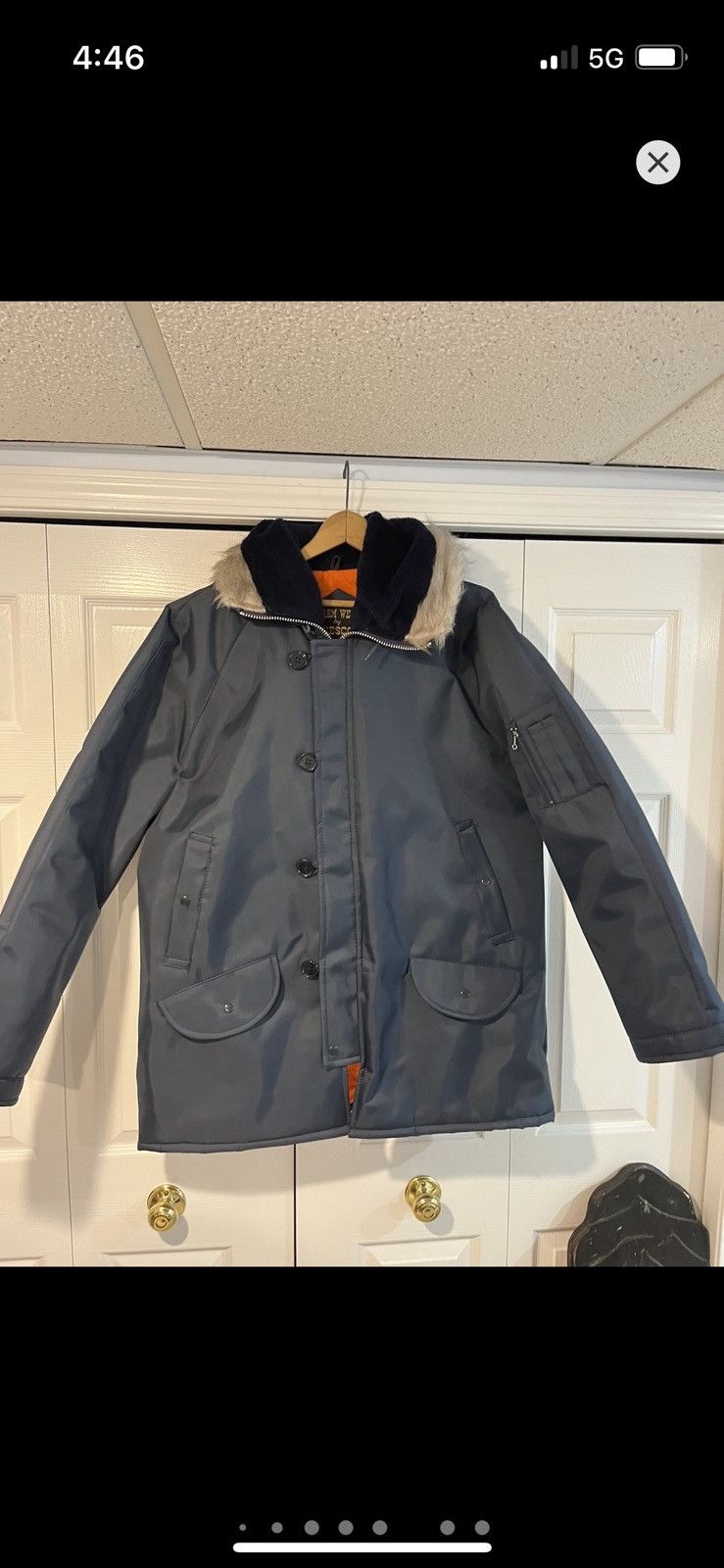 image of Vintage Kubrick Style 1970S Parka / in Blue, Men's (Size 2XL)