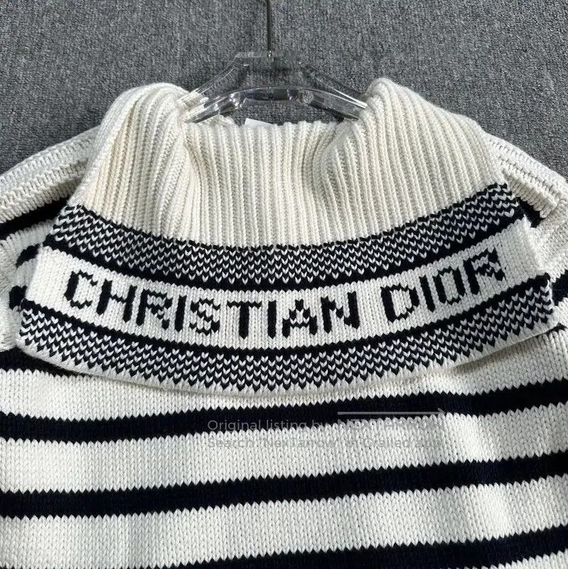 Dior Dior Striped Hoodie in Beige and Black . Size L / US 10 / IT 46 - 4 Thumbnail
